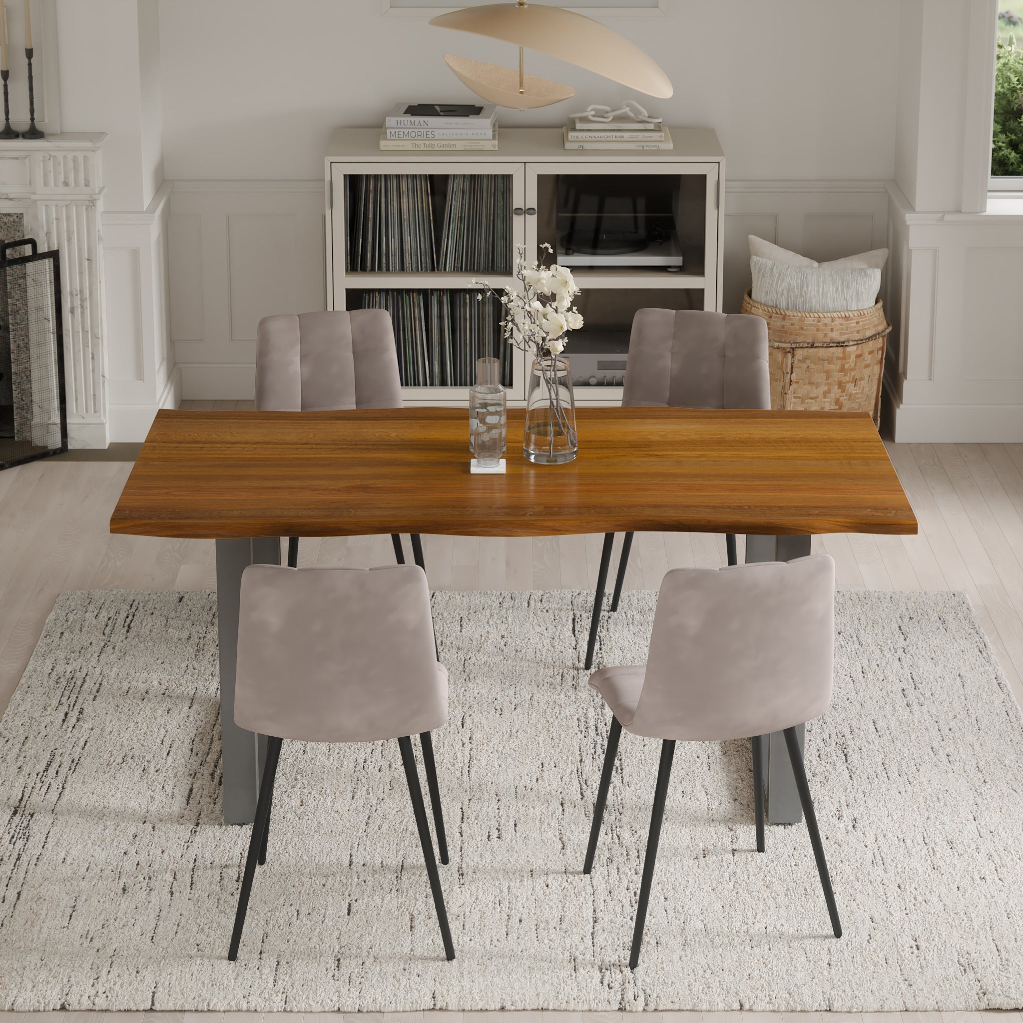 | #Farbe_cognacfarben | #Größe_80x80 | #Gestell_U-Gestell Silber