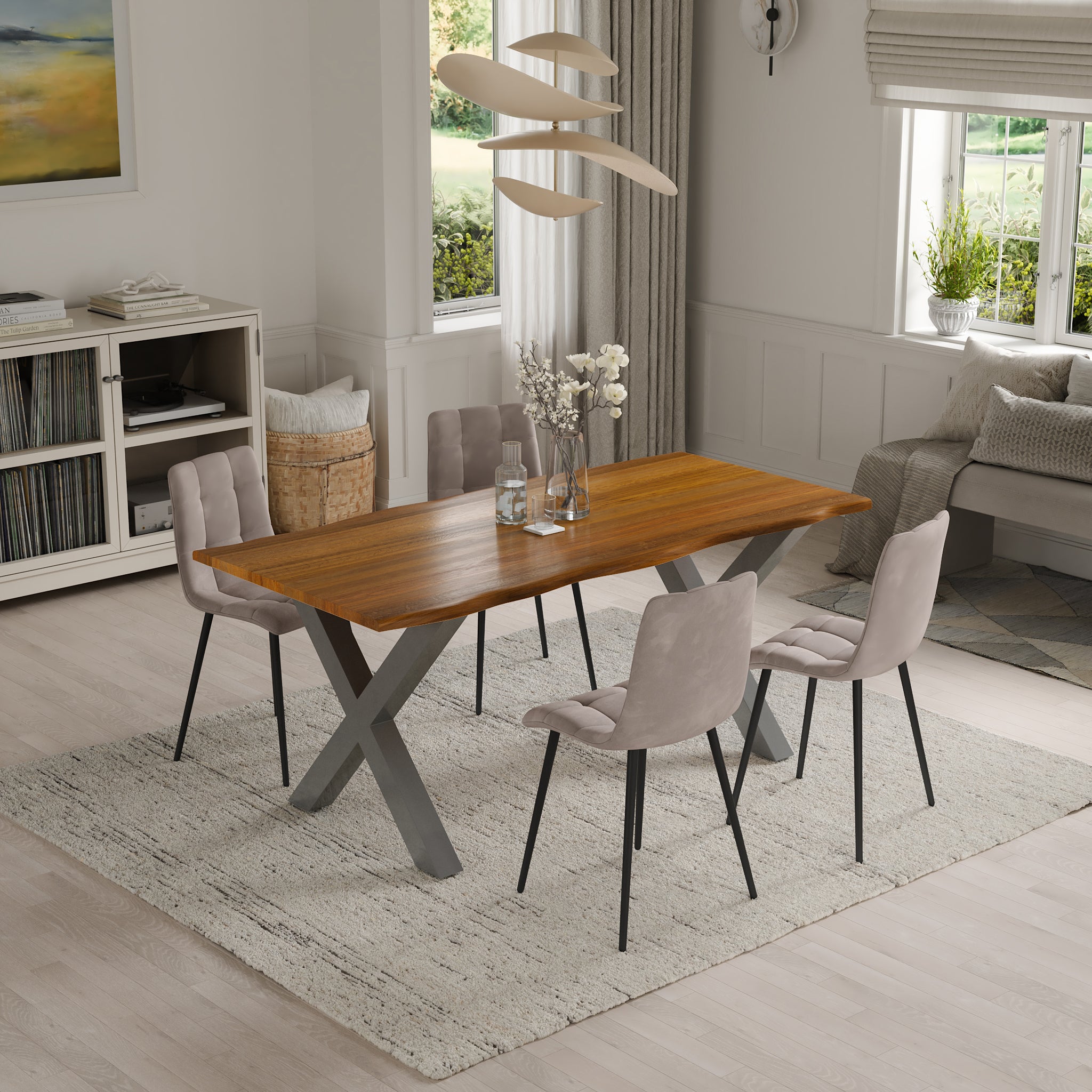 | #Farbe_cognacfarben | #Größe_180x90 | #Gestell_X-Gestell Silber