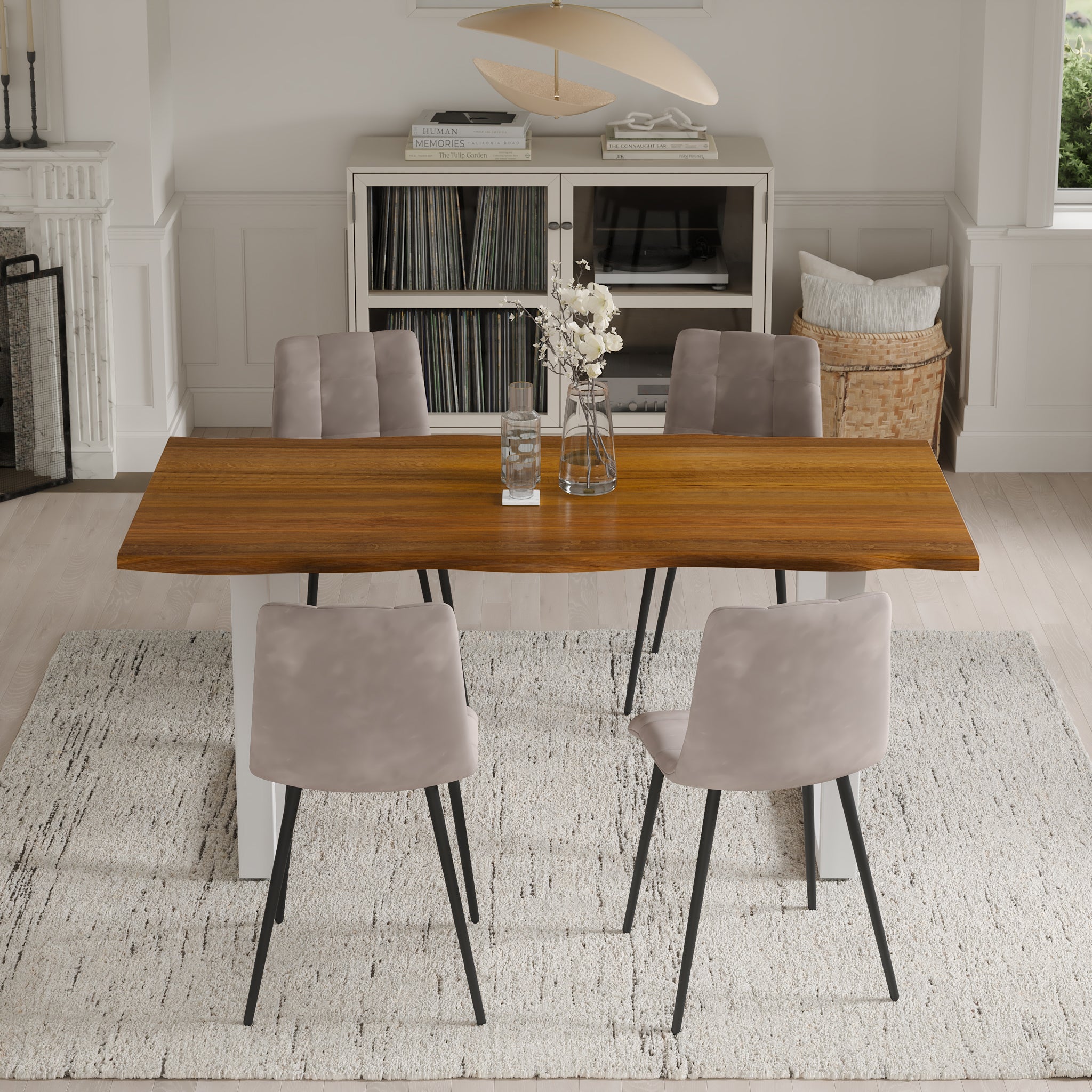 | #Farbe_cognacfarben | #Größe_80x80 | #Gestell_U-Gestell Weiß