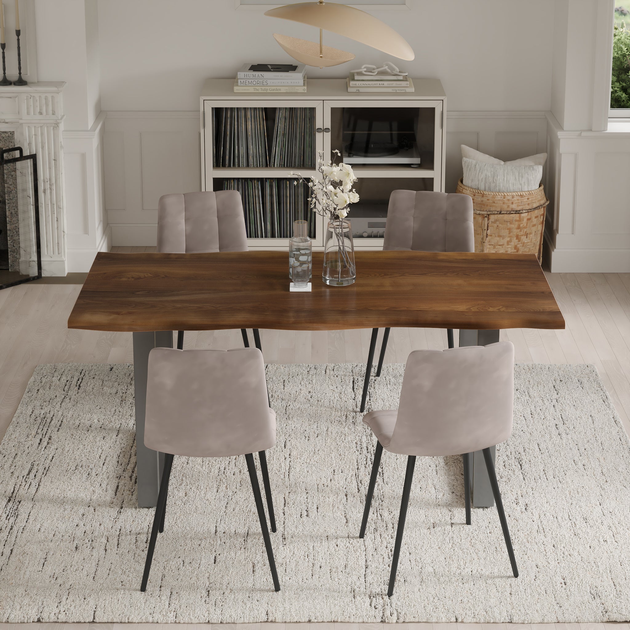 | #Farbe_nussbaumfarben | #Größe_180x90 | #Gestell_U-Gestell Silber