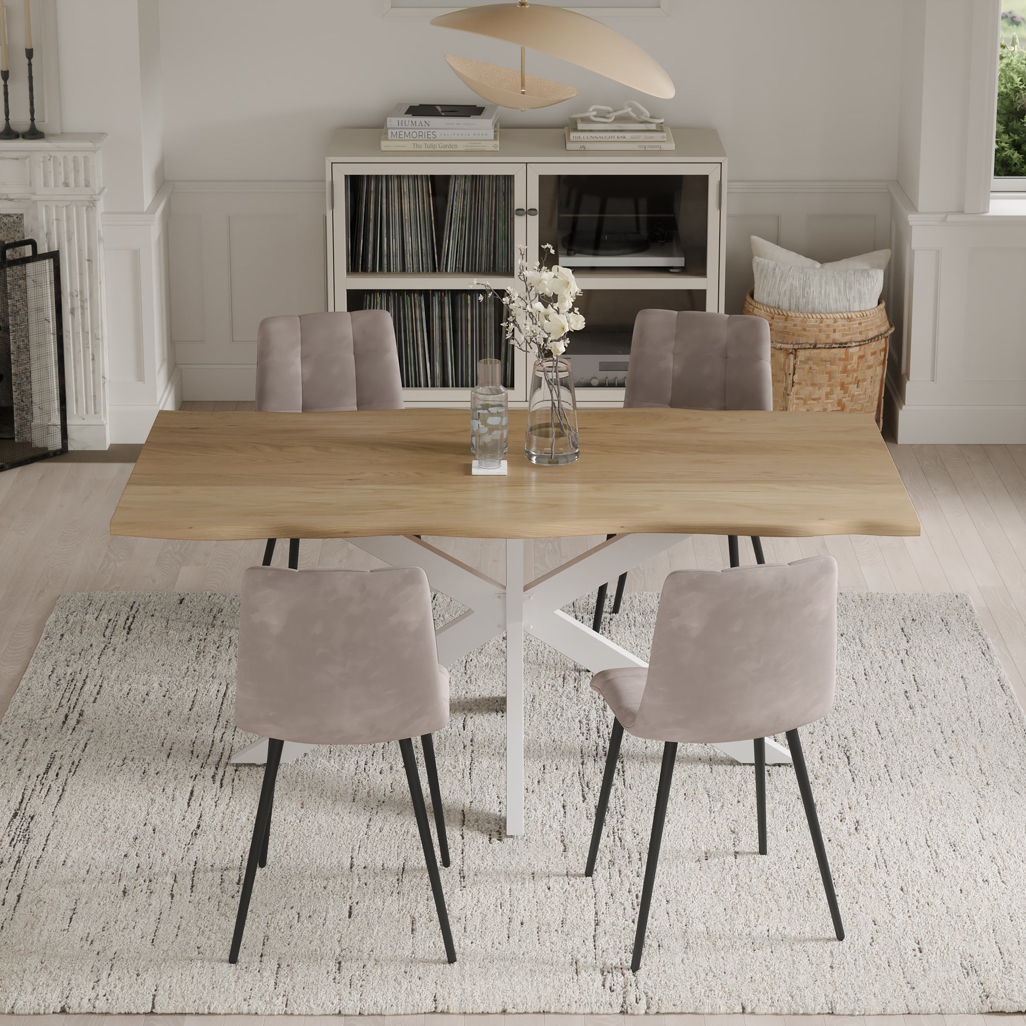 | #Farbe_eichenfarben | #Größe_180x90 | #Gestell_Spider-Gestell Weiß