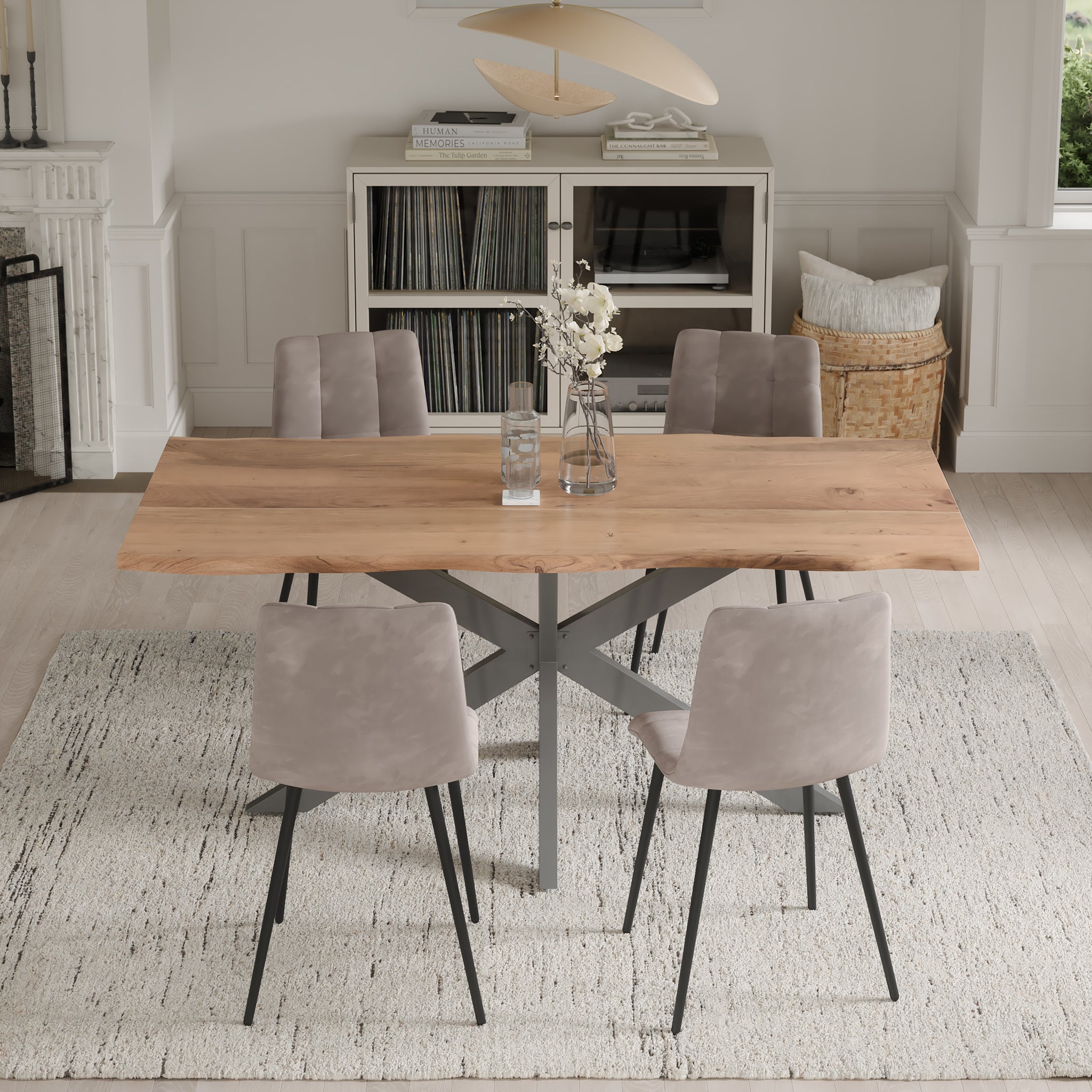 | #Farbe_naturfarben | #Größe_180x90 | #Gestell_Spider-Gestell Silber