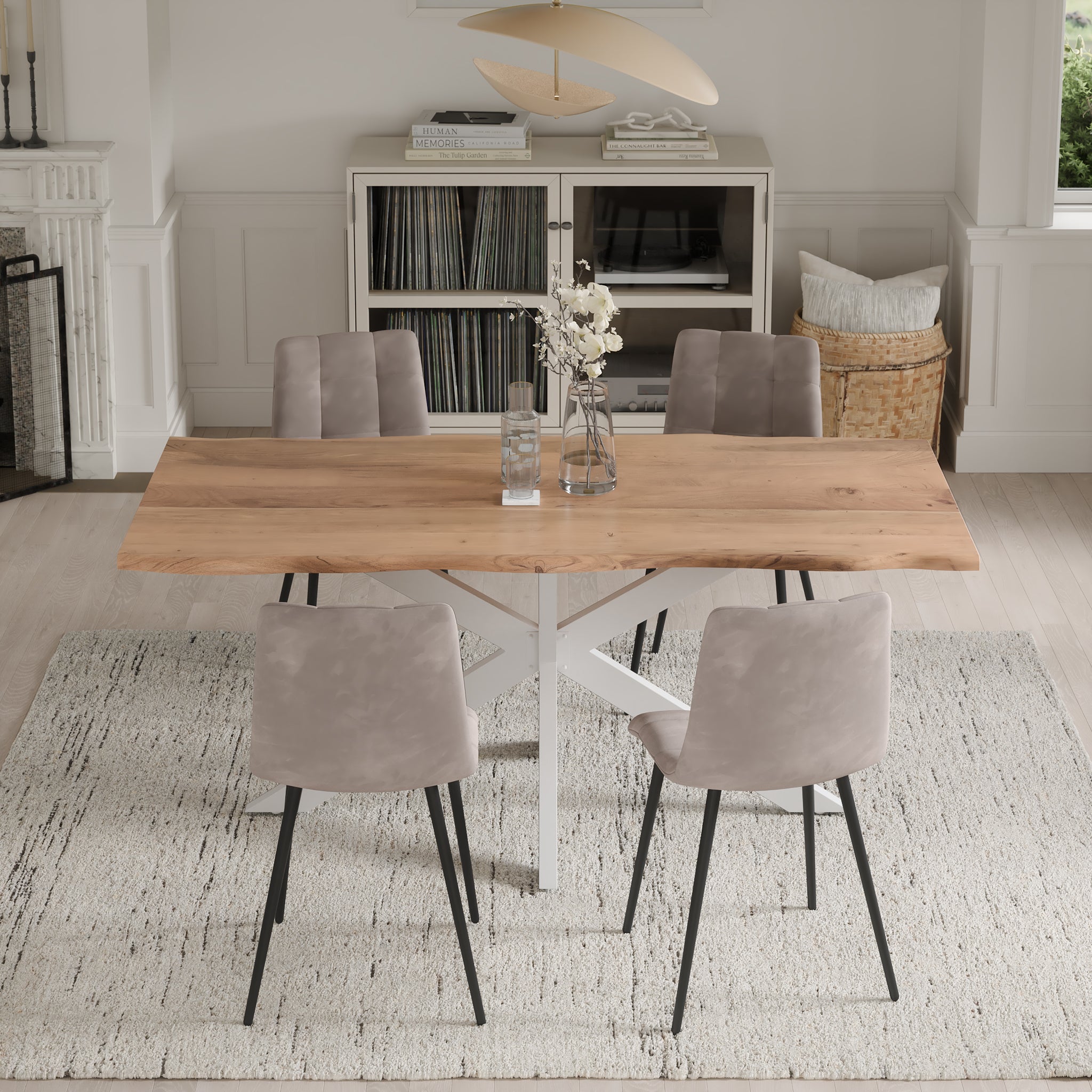 | #Farbe_naturfarben | #Größe_180x90 | #Gestell_Spider-Gestell Weiß