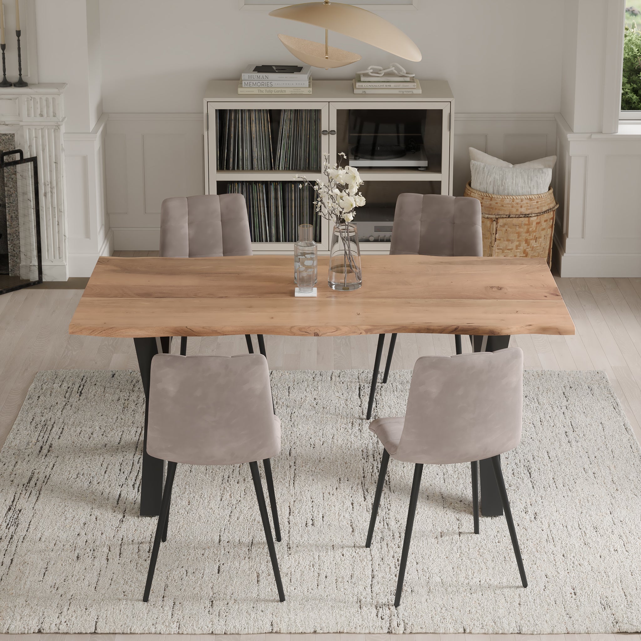 | #Farbe_naturfarben | #Größe_80x80 | #Gestell_X-Gestell Schwarz