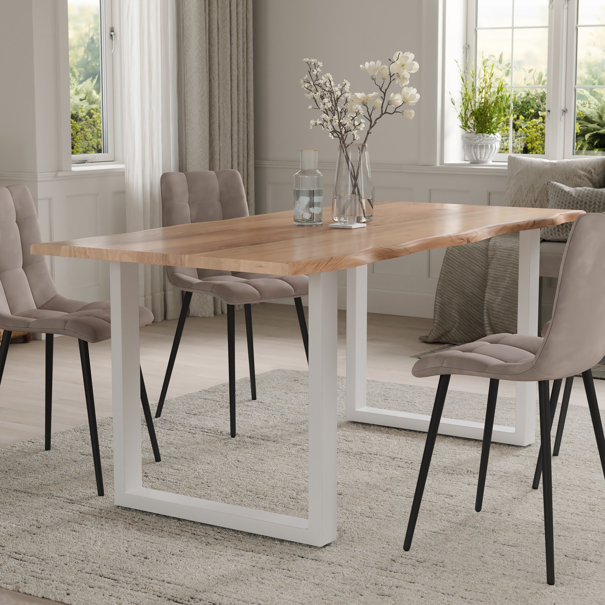 | #Farbe_naturfarben | #Größe_220 cm | #Gestell_U-Gestell Weiß