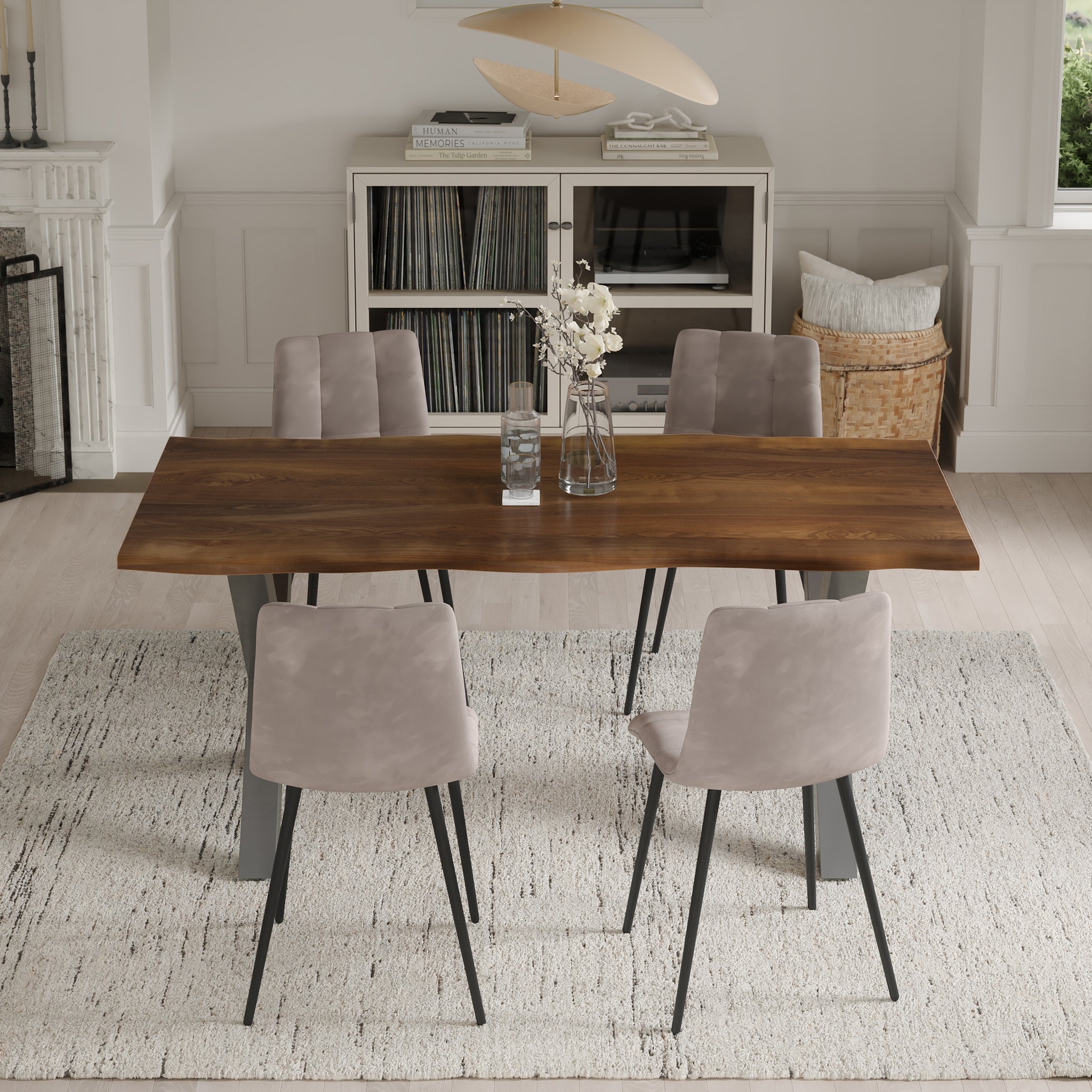 | #Farbe_nussbaumfarben | #Größe_180x90 | #Gestell_X-Gestell Silber