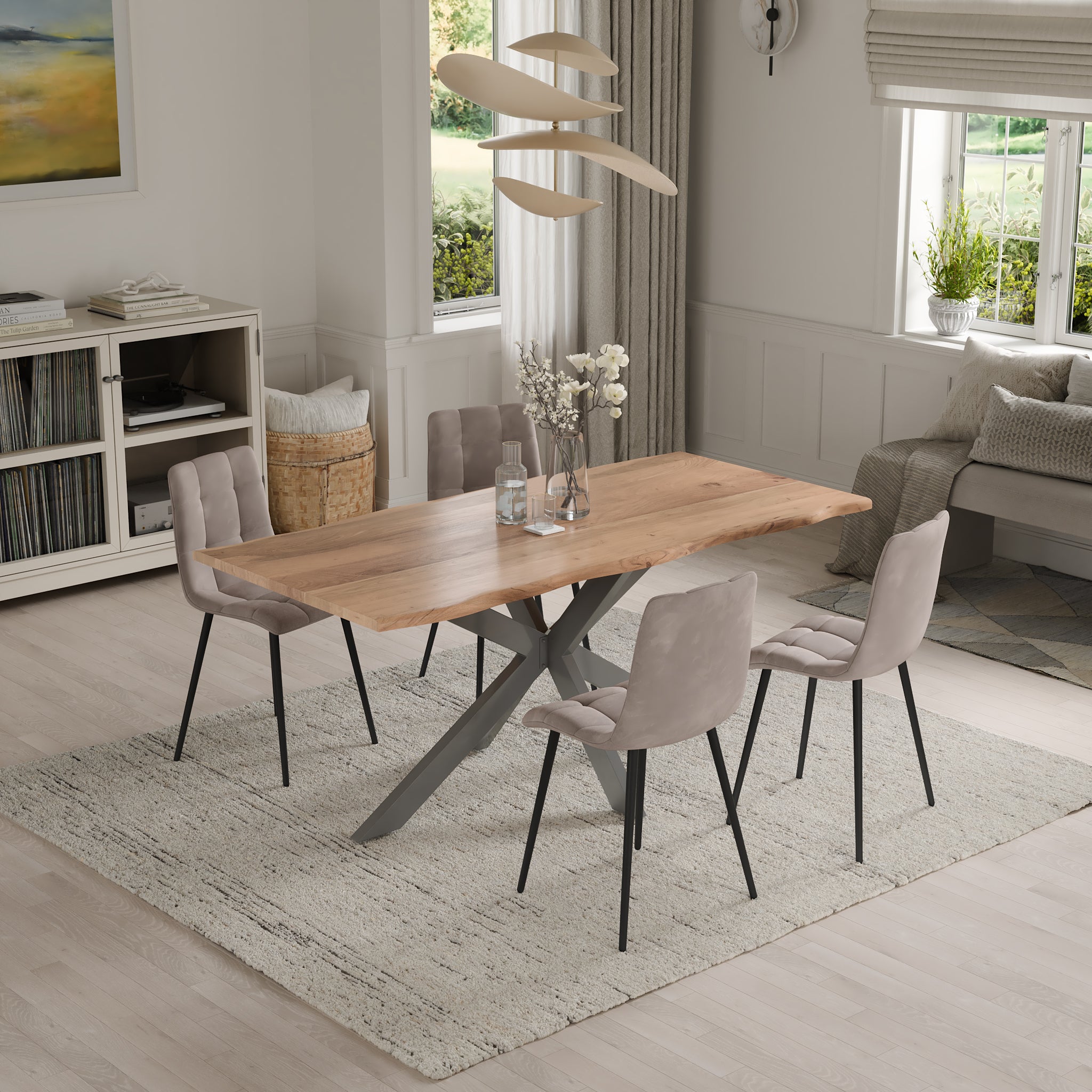 #Farbe_naturfarben #Größe_220x100 #Gestell_Spider-Gestell Silber