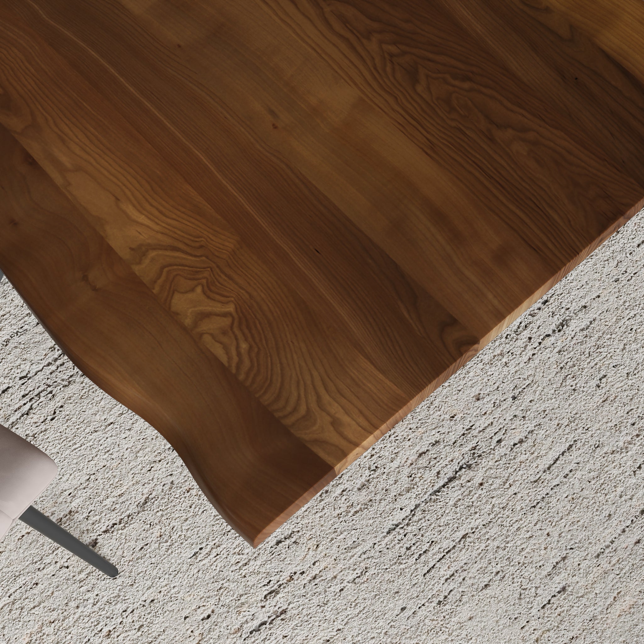 | #Farbe_nussbaumfarben | #Größe_220 cm | #Gestell_U-Gestell Silber