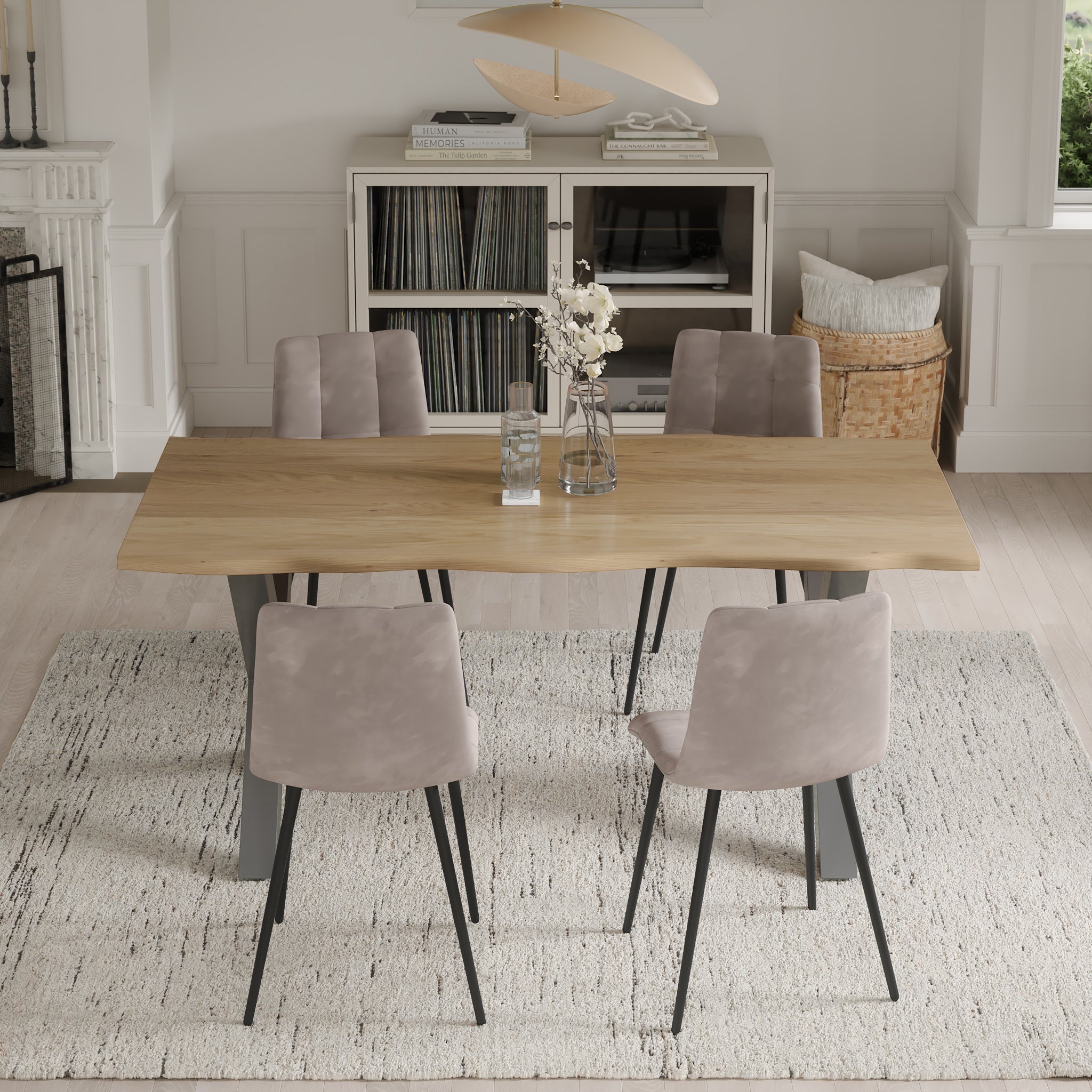 | #Farbe_eichefarben | #Größe_220 cm | #Gestell_X-Gestell Silber