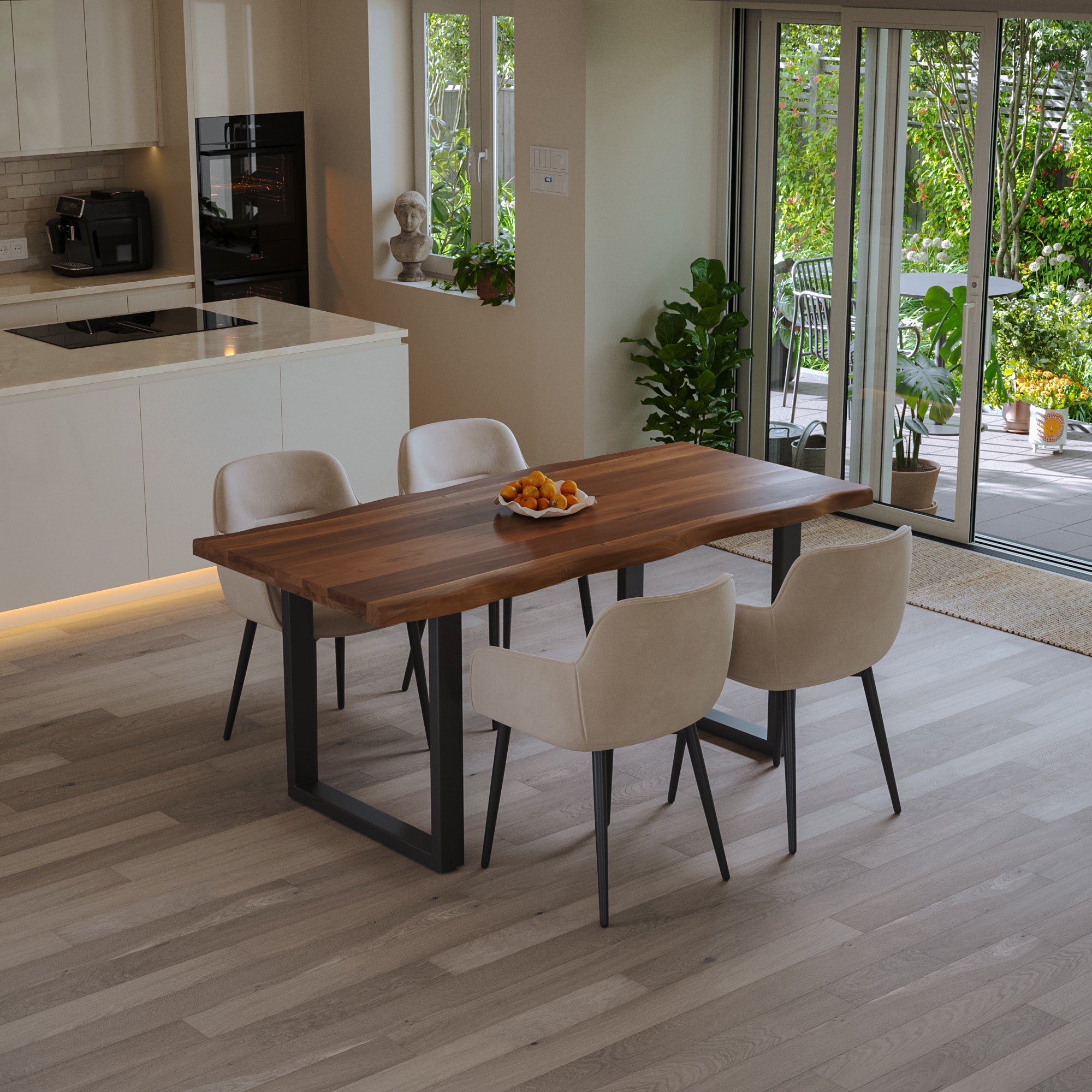 #nussbaumfarben #140x80 #u-gestellschwarz