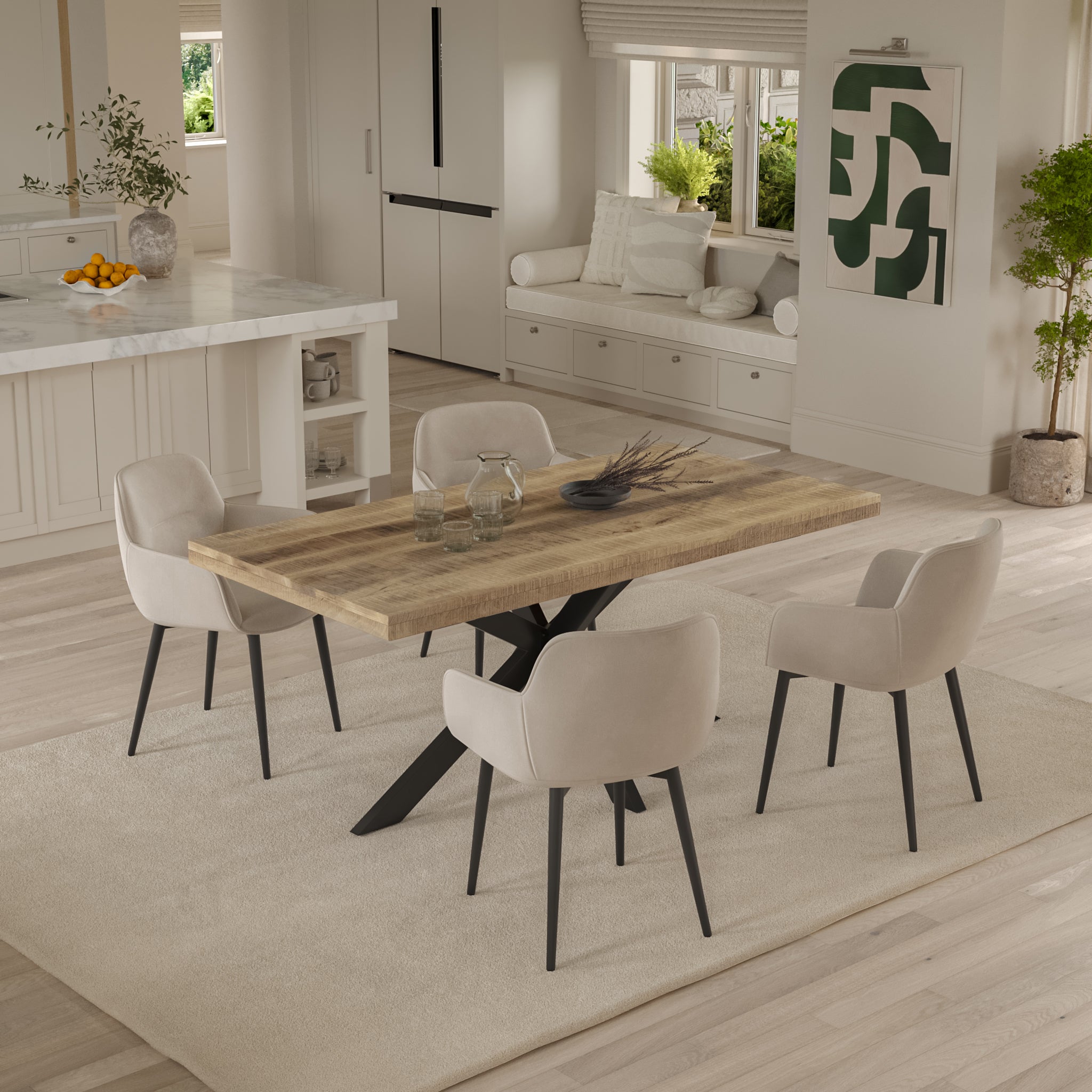 #mangonaturfarben #260x100 #spider-gestellschwarz