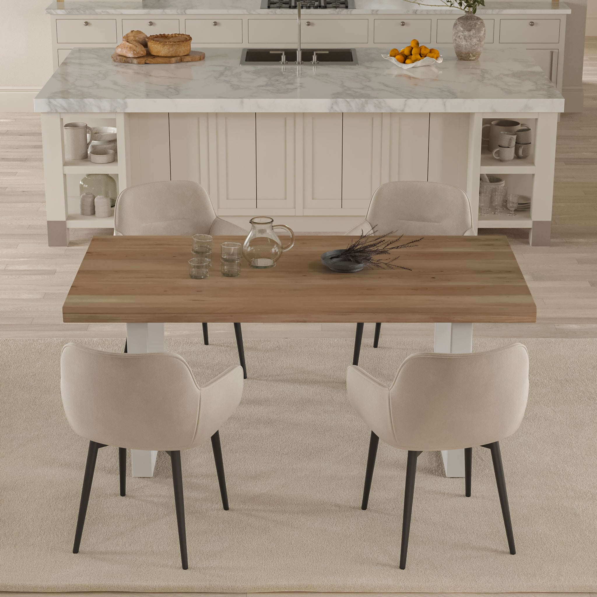 #akazienaturfarben #140x80 #u-gestellweiß