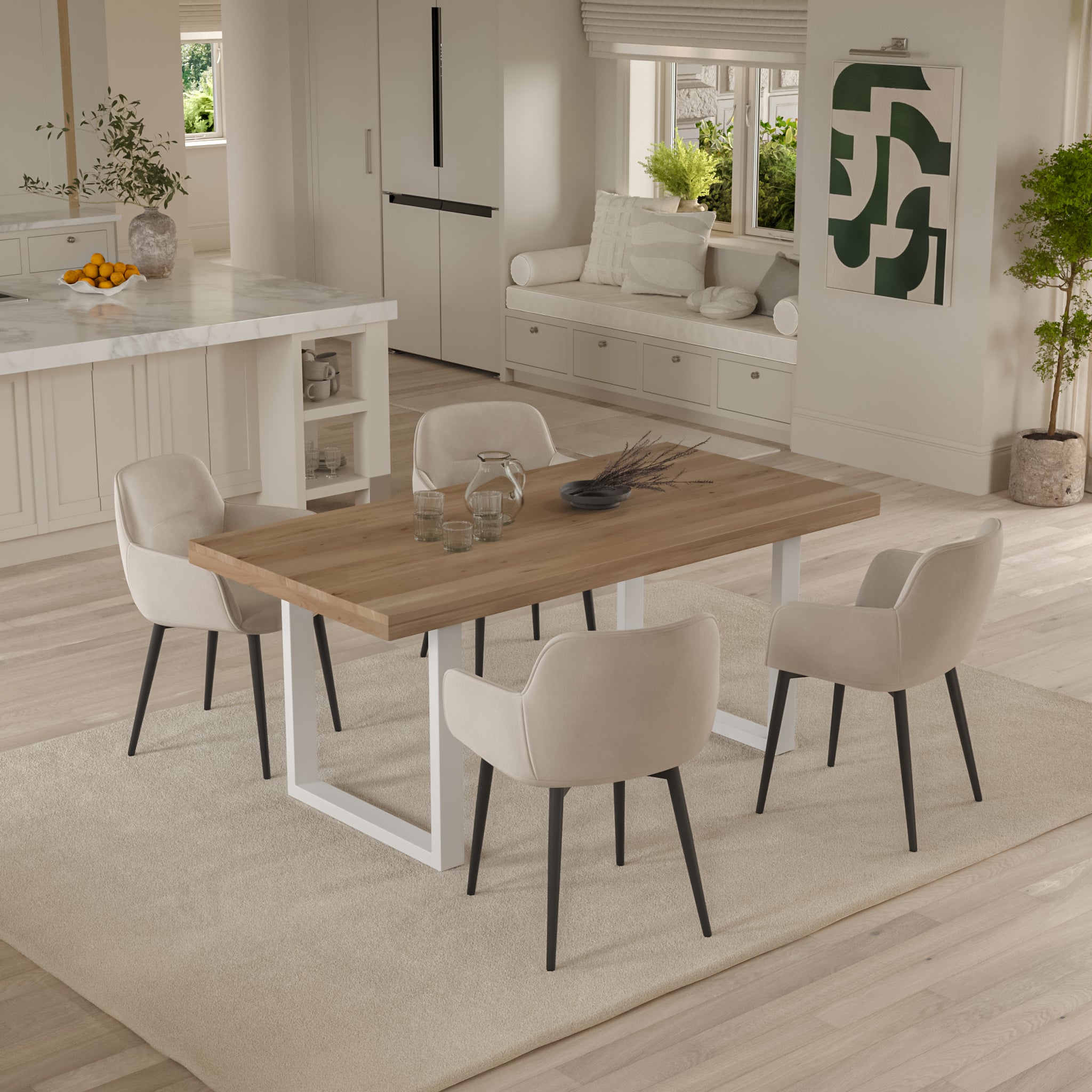 #akazienaturfarben #240x100 #u-gestellweiß