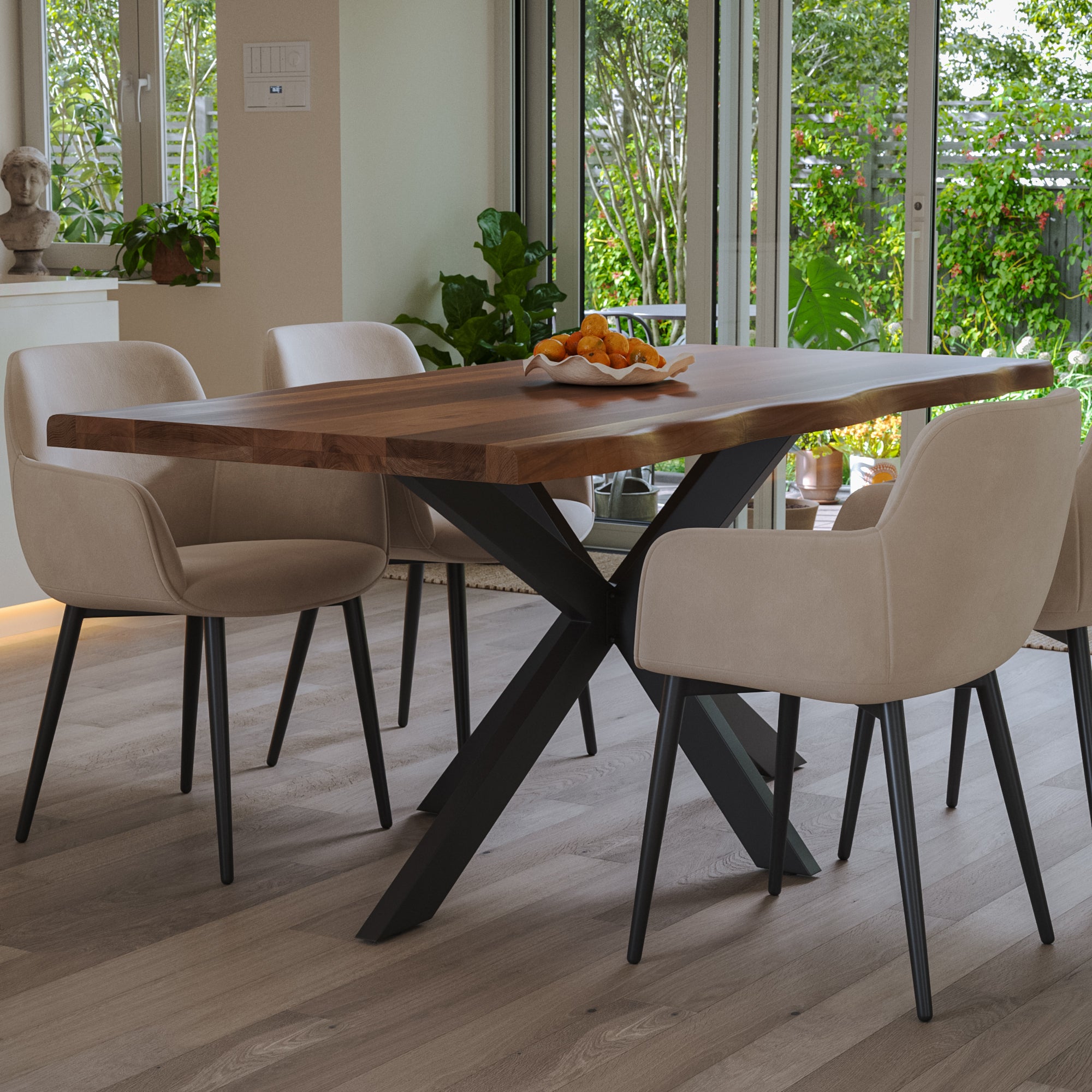 #nussbaumfarben #120x80 #spider-gestellschwarz