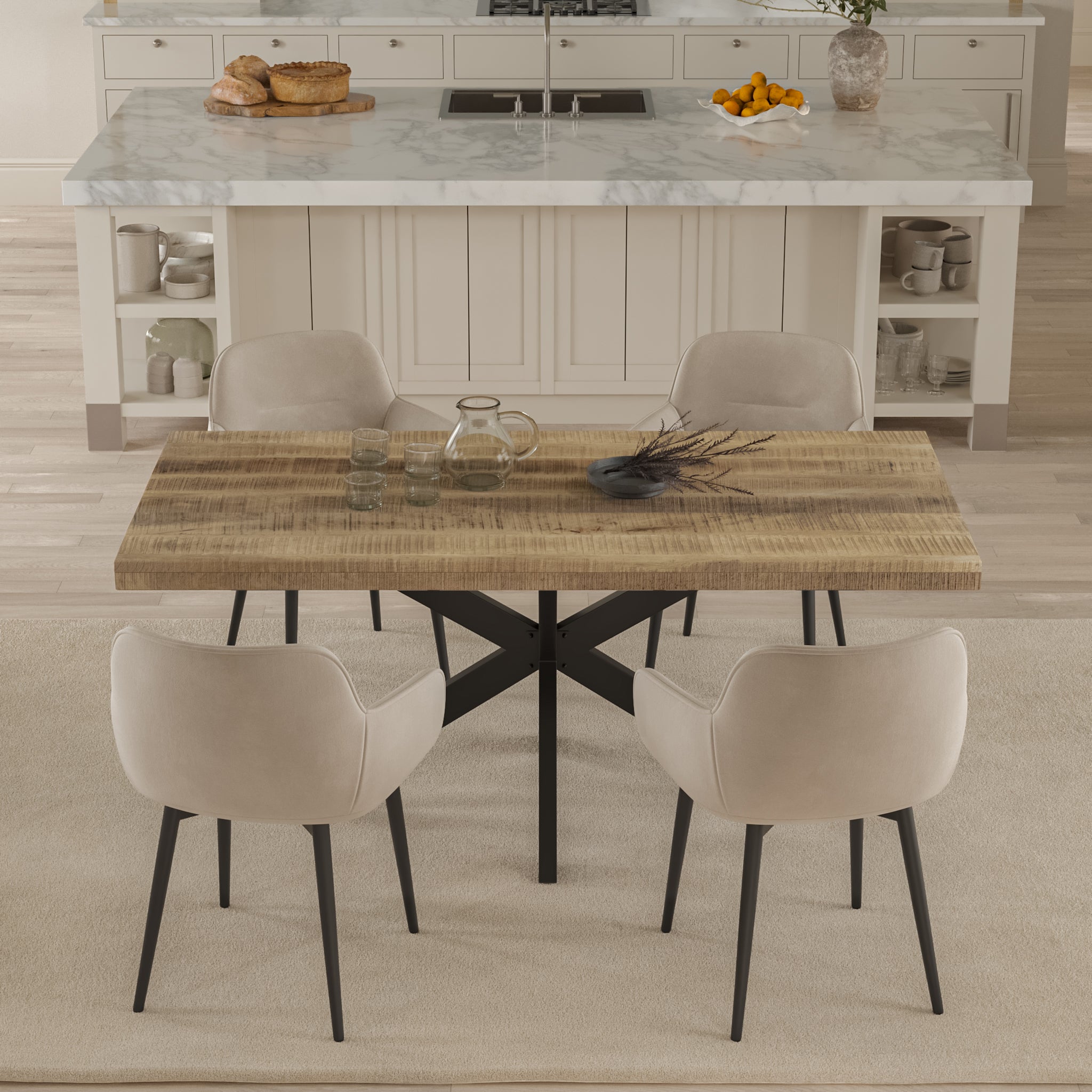#mangonaturfarben #120x80 #spider-gestellschwarz