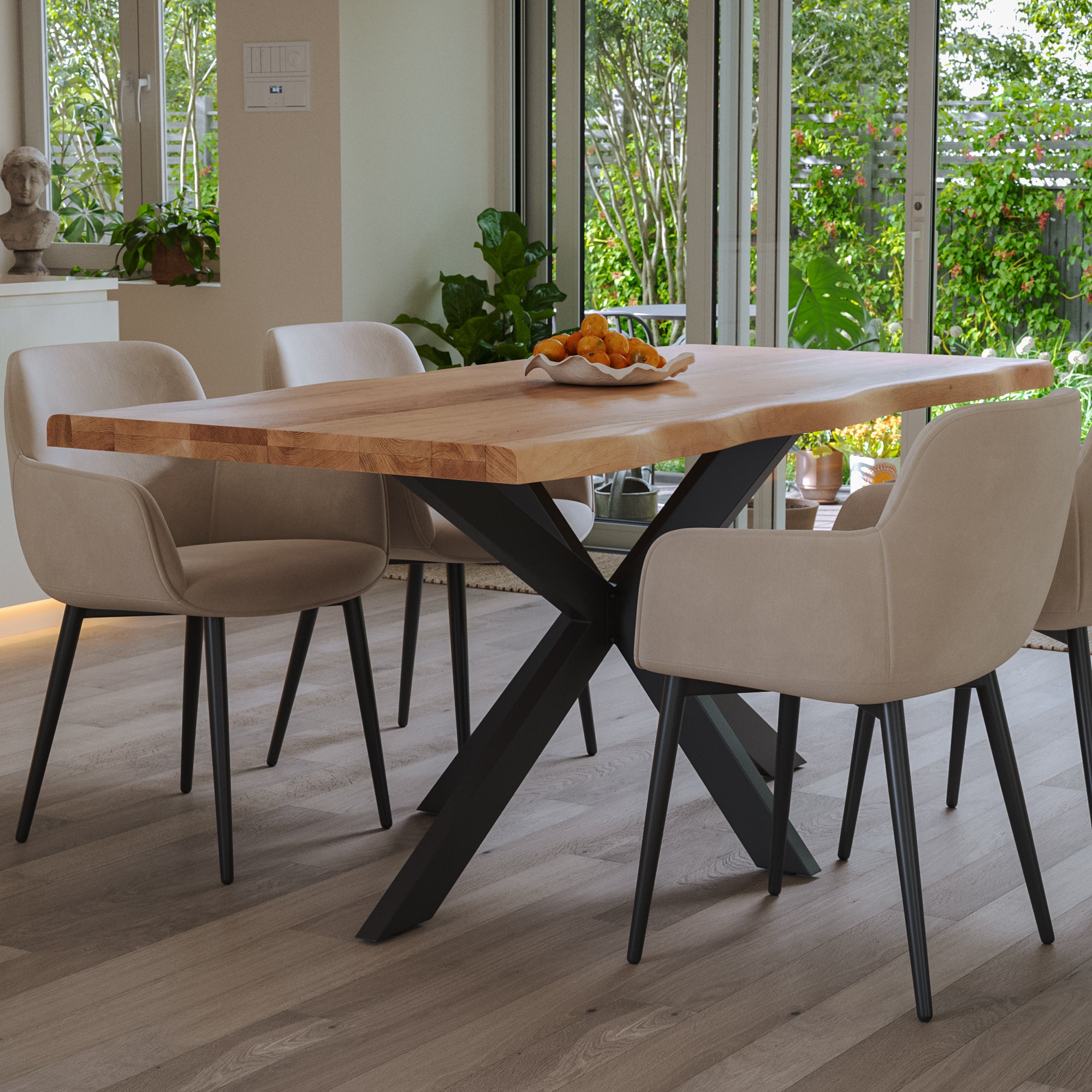 #naturfarben #120x80 #spider-gestellschwarz
