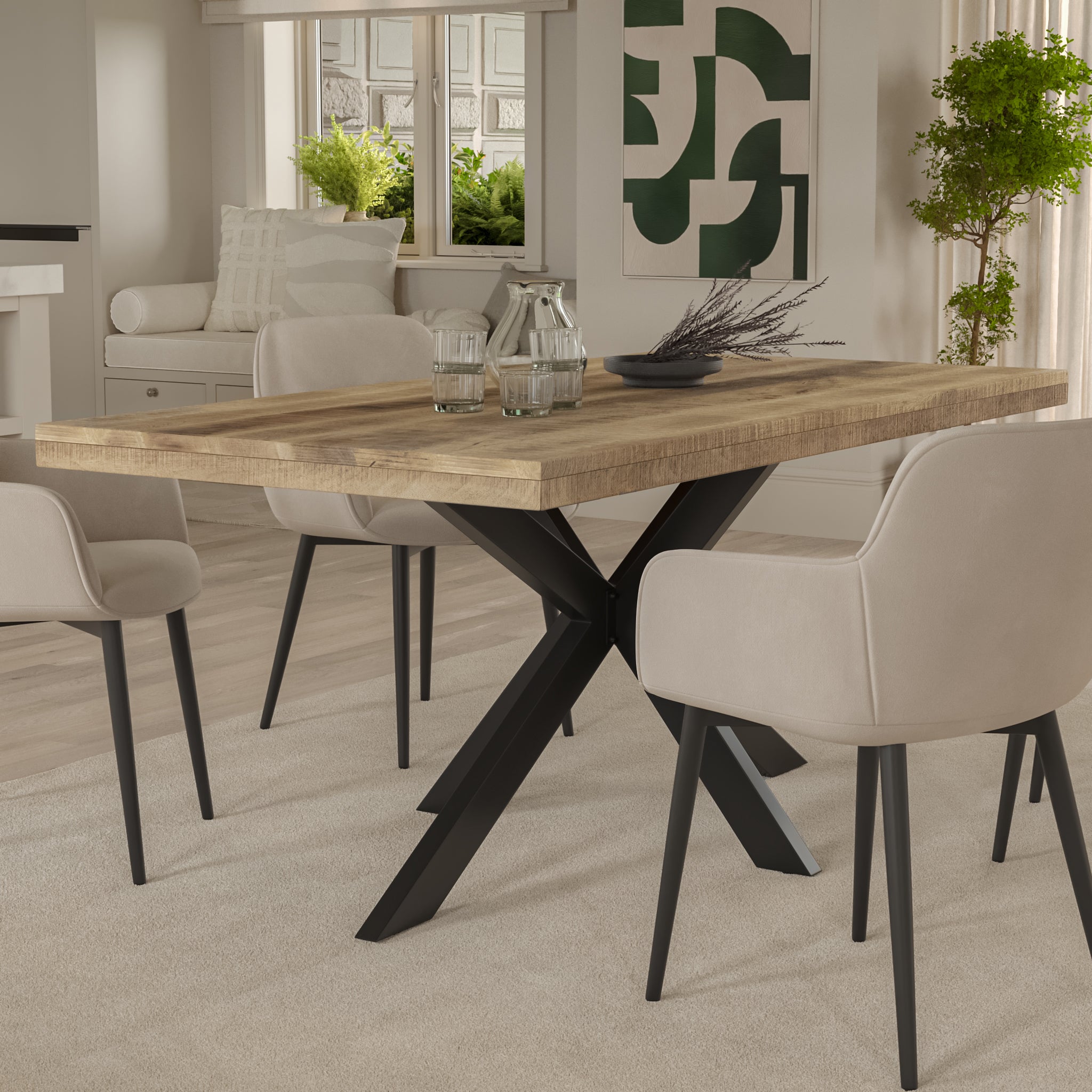 #mangonaturfarben #240x100 #spider-gestellschwarz