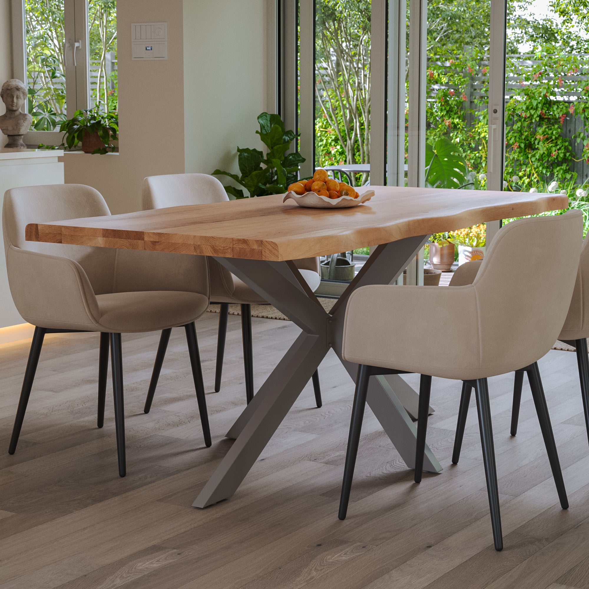 | #Farbe_naturfarben | #Größe_120x80 | #Gestell_Spider-Gestell Silber