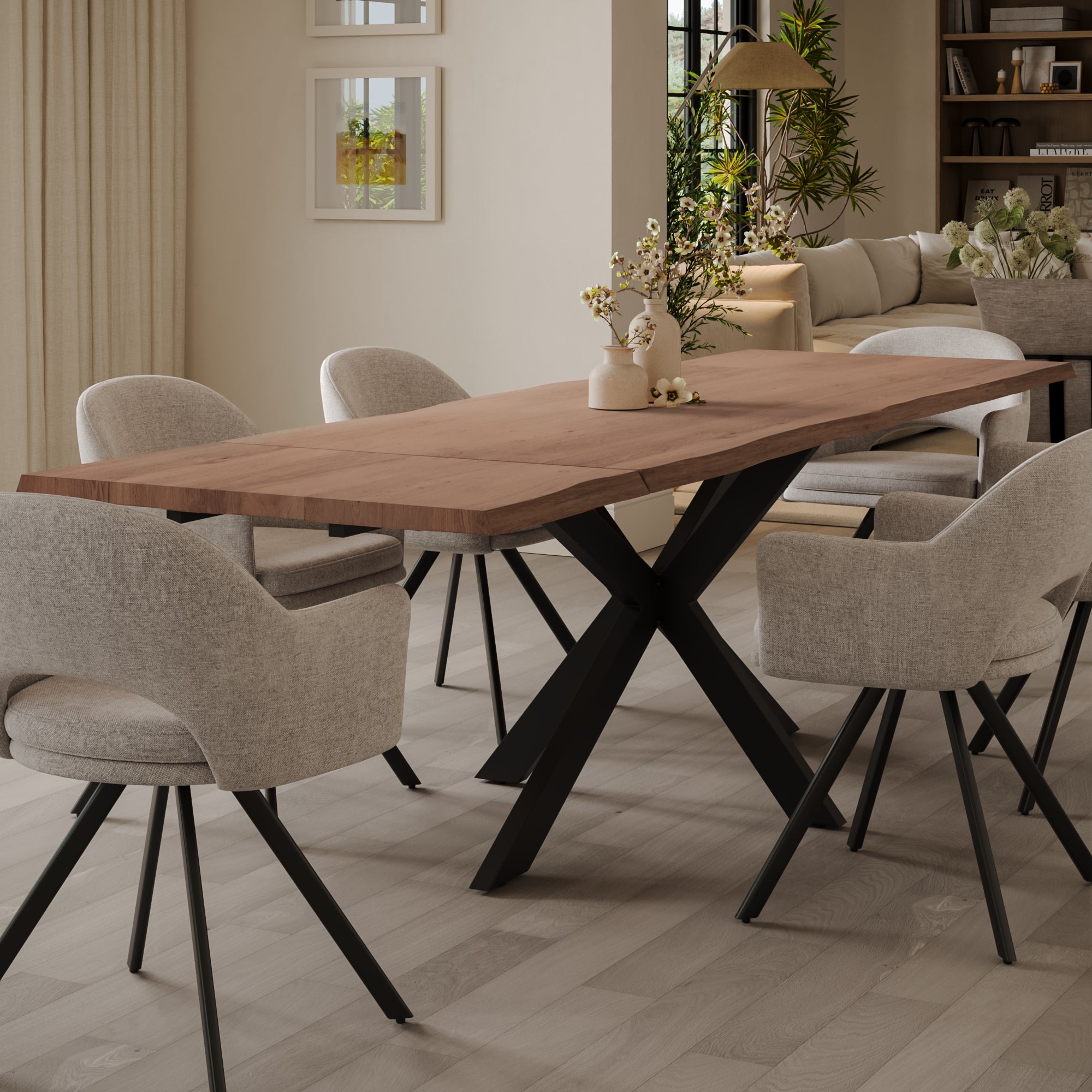 | #Farbe_stonefarben | #Größe_120(200)x90 | #Gestell_Spider-Gestell Schwarz