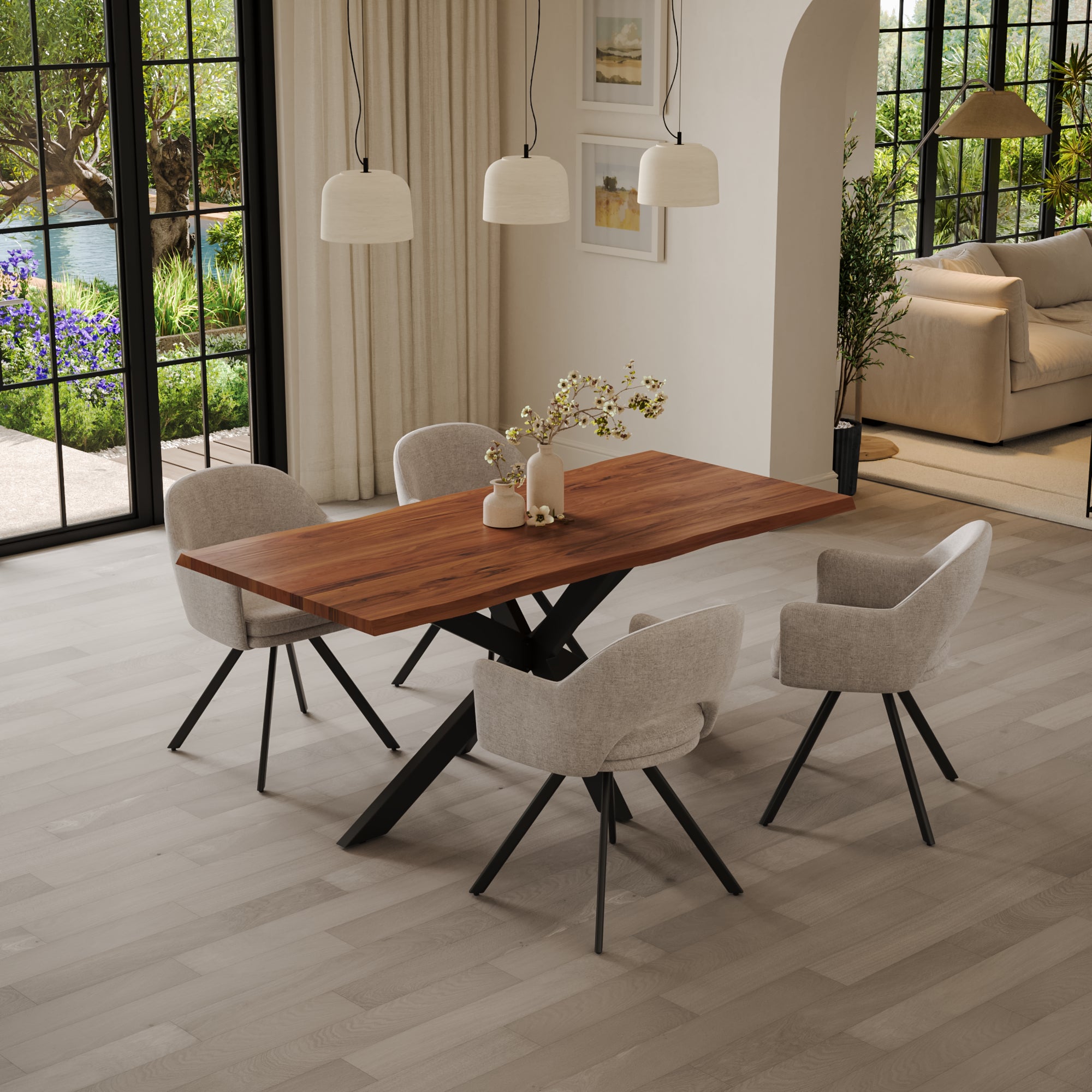 | #Farbe_nougatfarben | #Größe_220(320)x100 | #Gestell_Spider-Gestell Schwarz