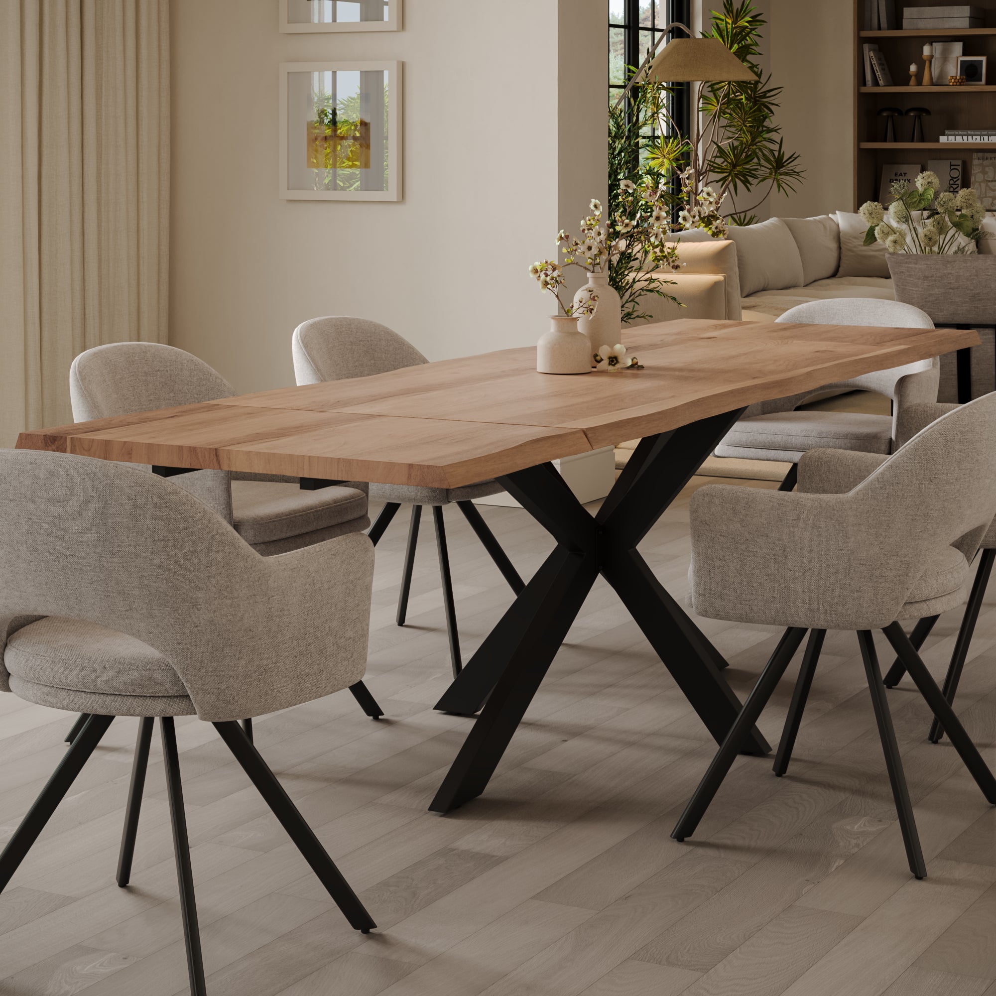 #naturfarben #140(220)x90 #spider-gestellschwarz
