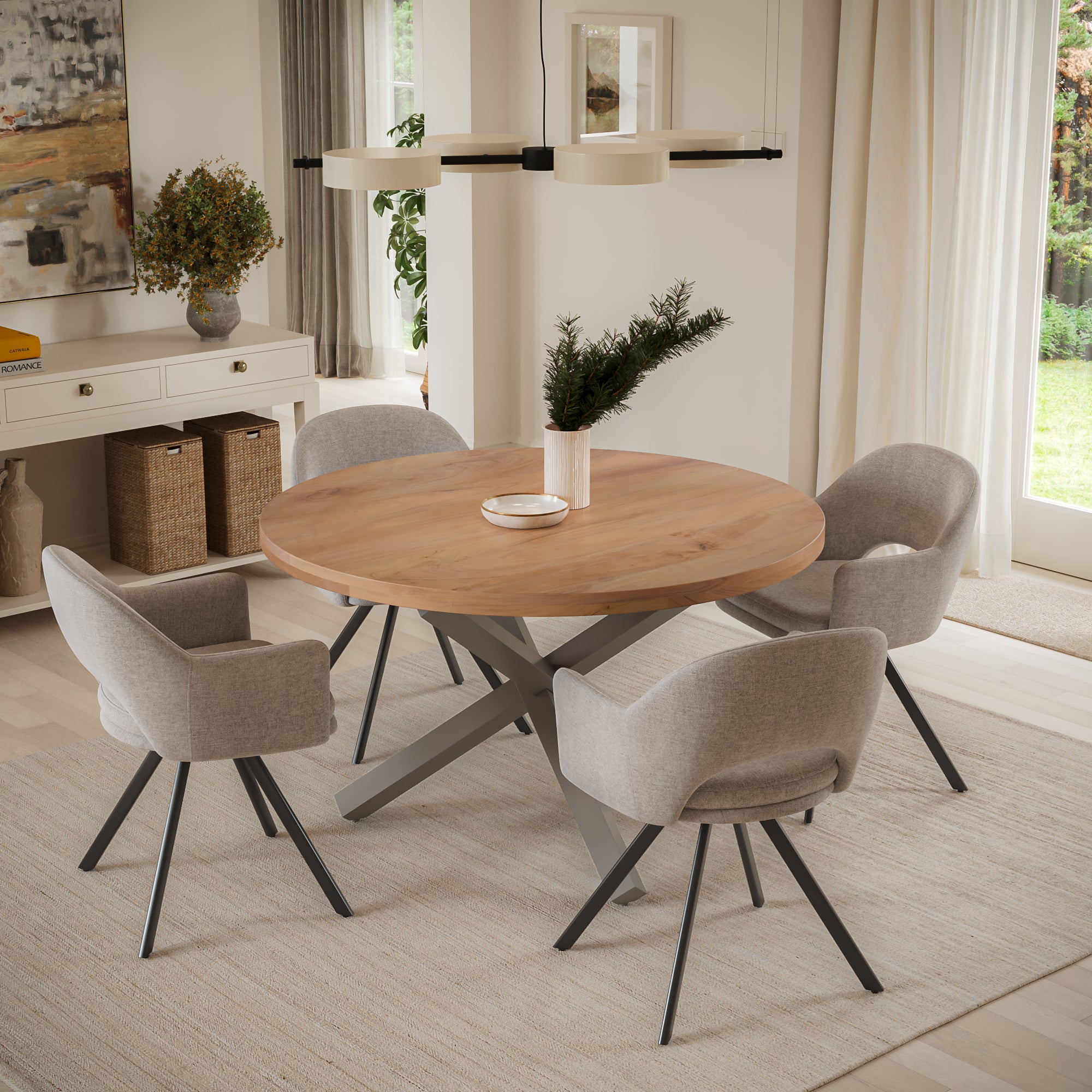 #naturfarben #120x120 #stern-gestellsilber