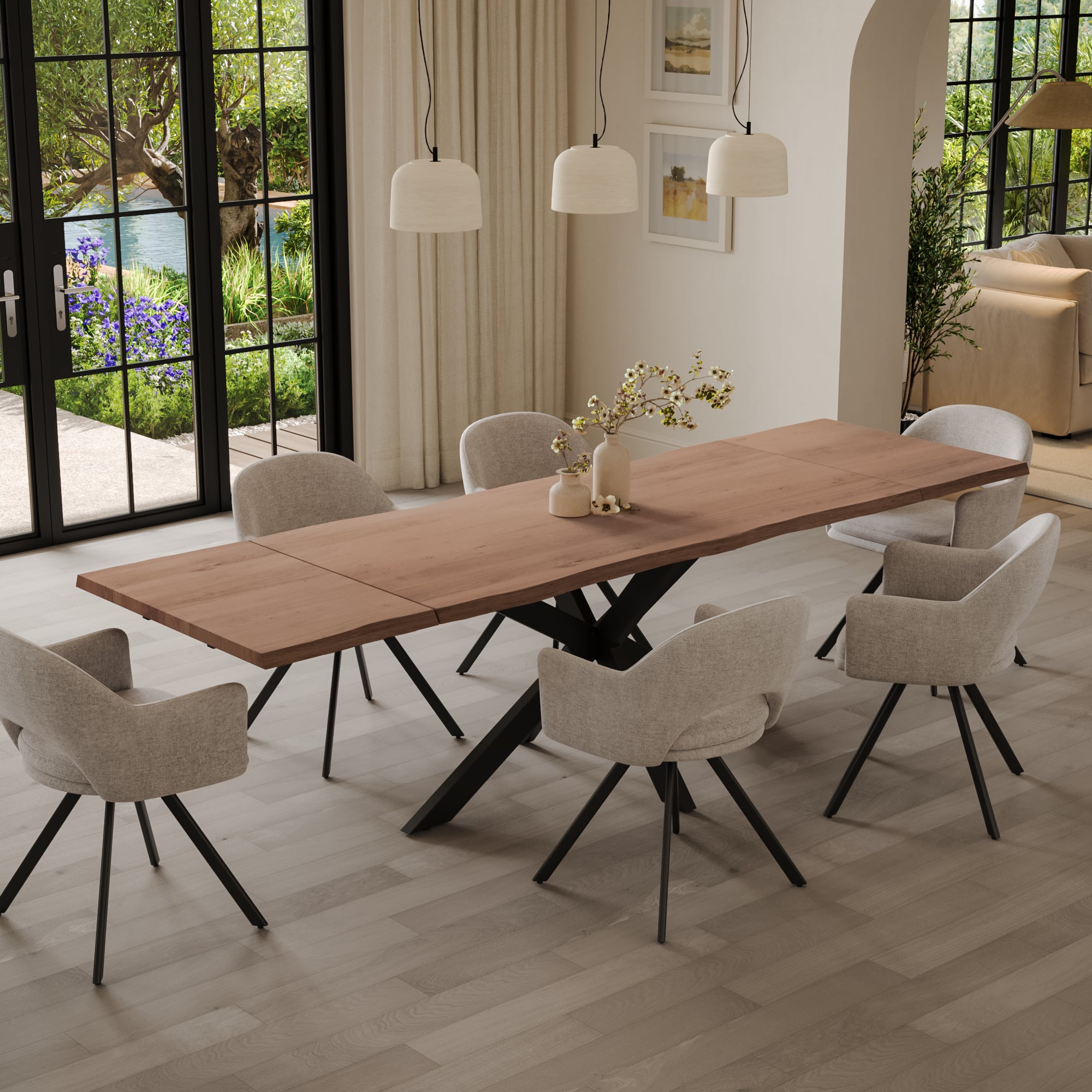 | #Farbe_stonefarben | #Größe_220(320)x100 | #Gestell_Spider-Gestell Schwarz