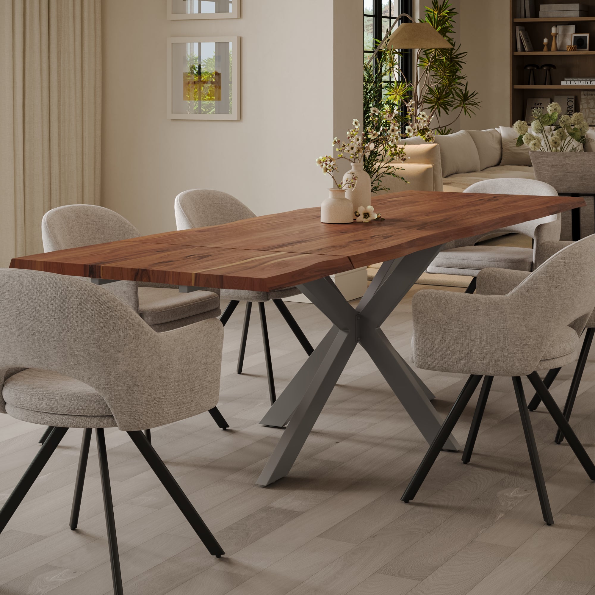 | #Farbe_nougatfarben | #Größe_220(320)x100 | #Gestell_Spider-Gestell Silber