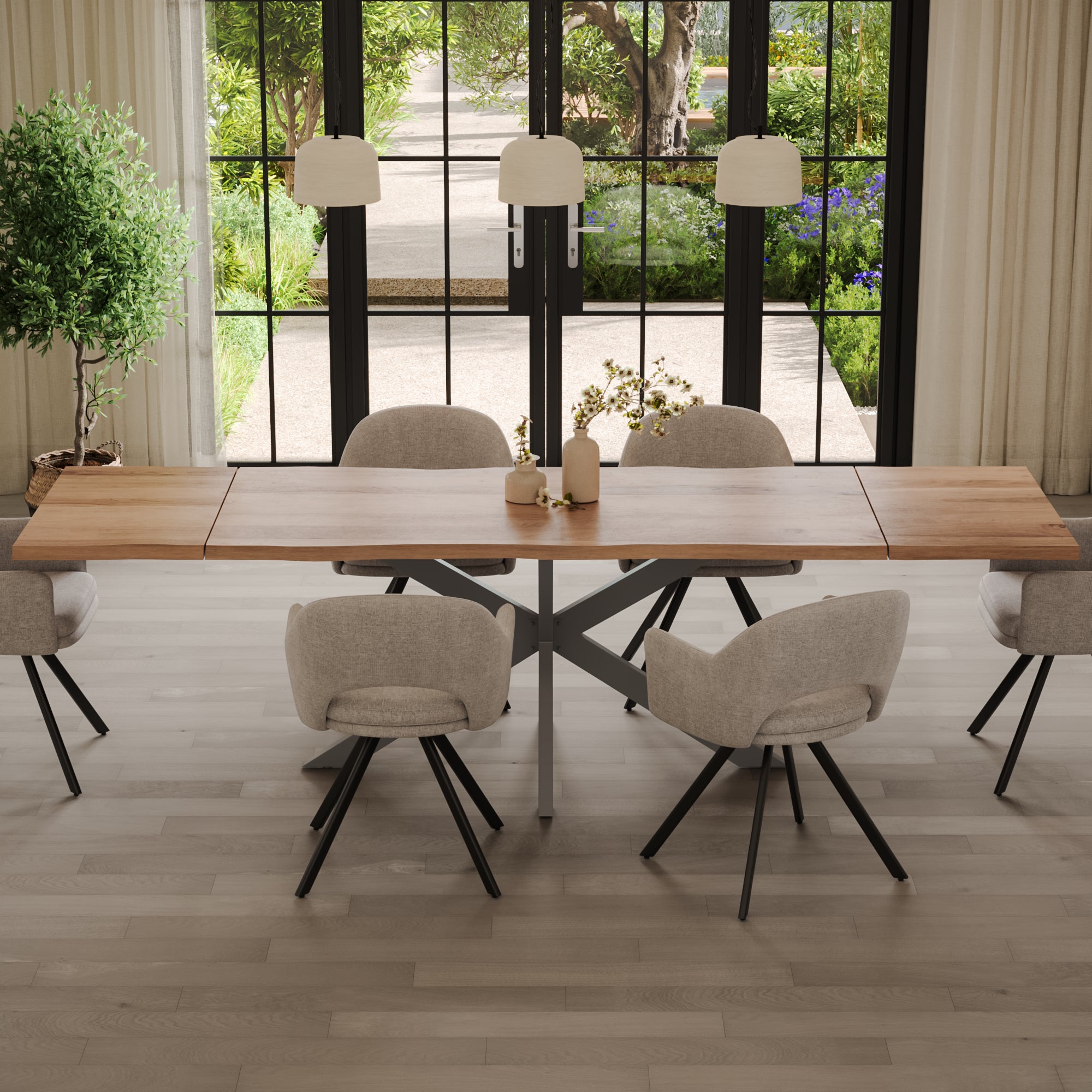 #naturfarben #140(220)x90 #spider-gestellsilber