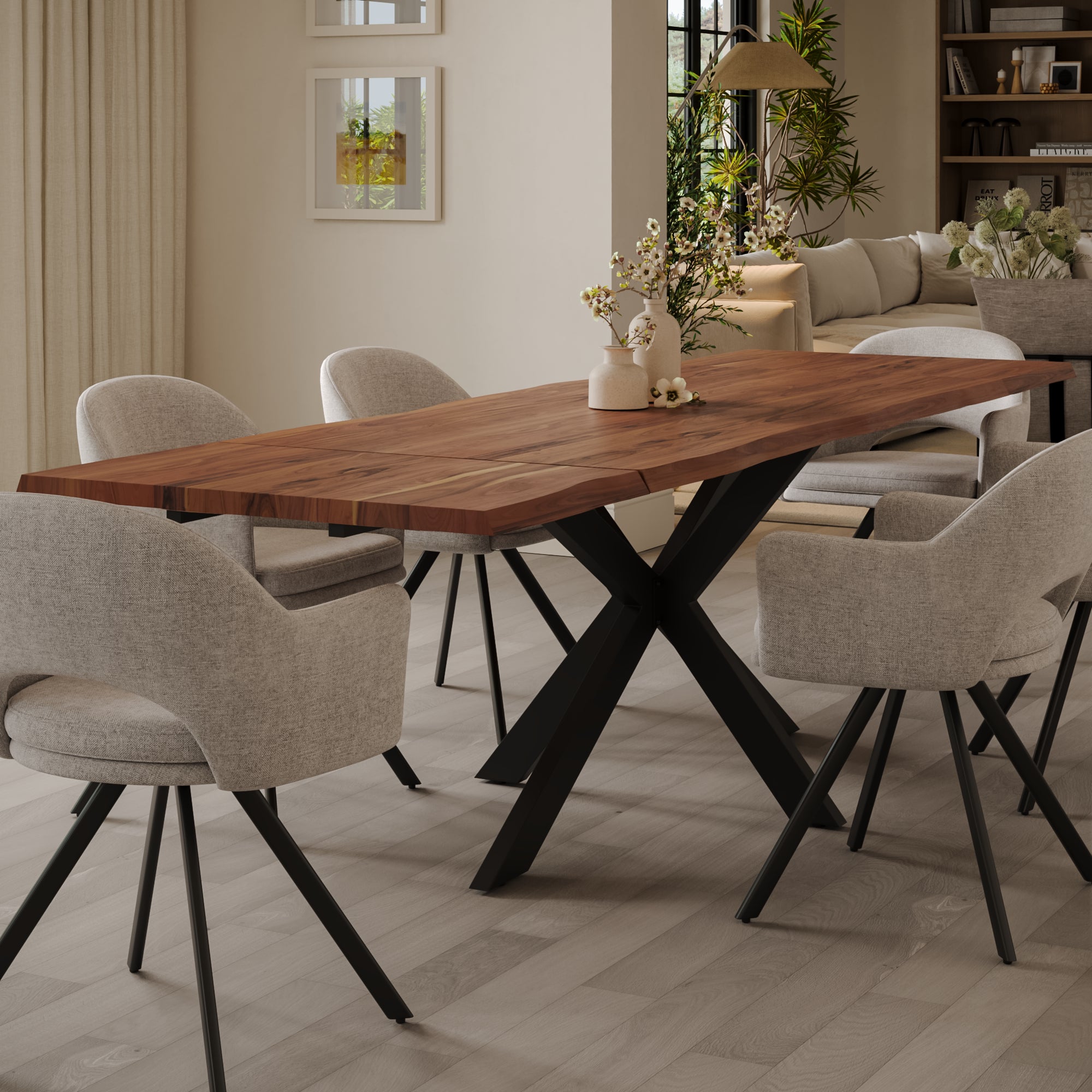 | #Farbe_nougatfarben | #Größe_220(320)x100 | #Gestell_Spider-Gestell Schwarz