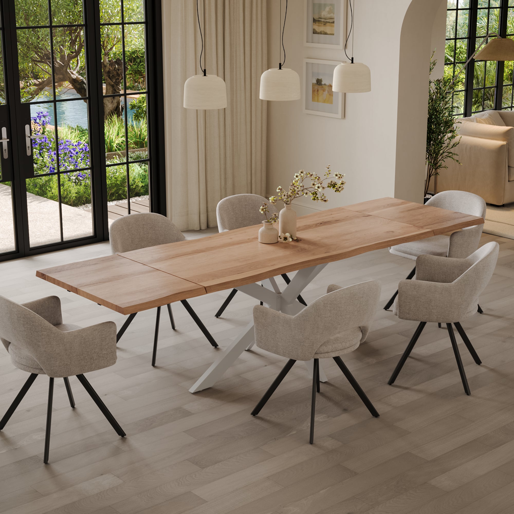 | #Farbe_naturfarben | #Größe_140(220)x90 | #Gestell_Spider-Gestell Weiß