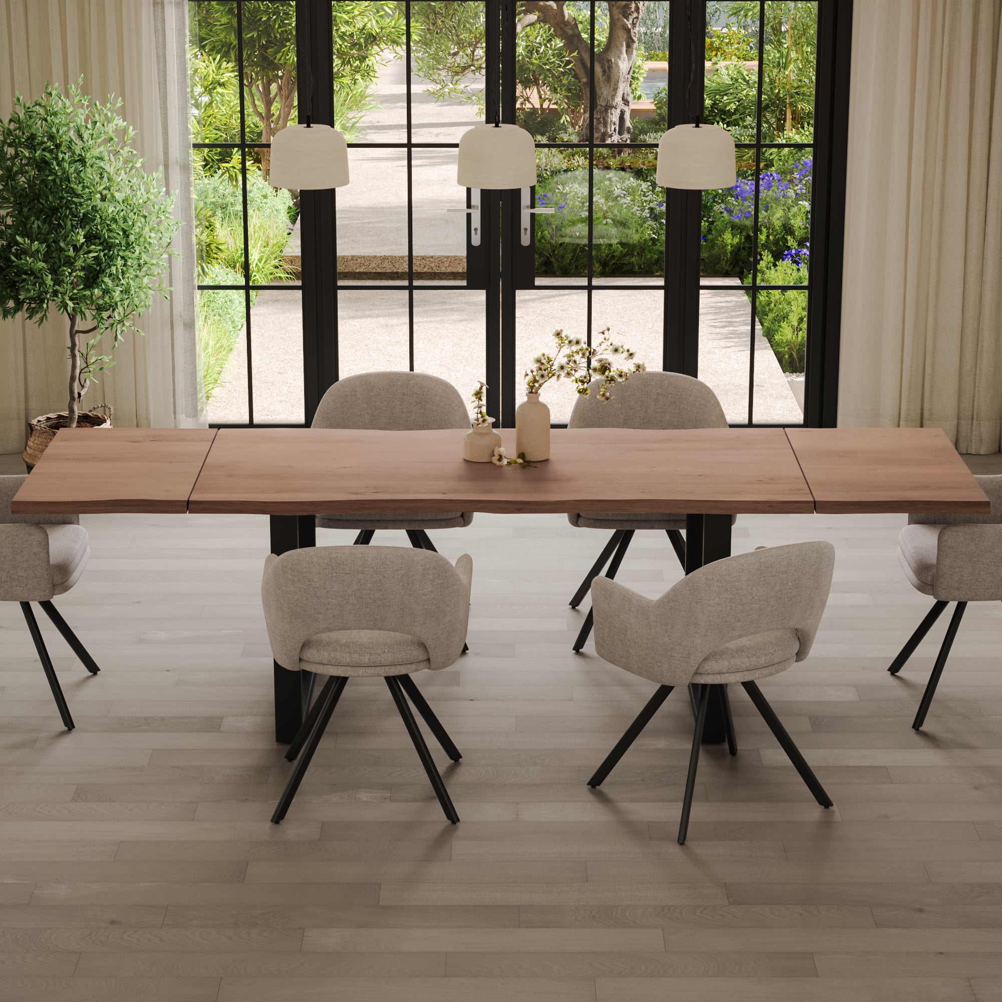 | #Farbe_stonefarben | #Größe_220(320)x100 | #Gestell_U-Gestell Schwarz