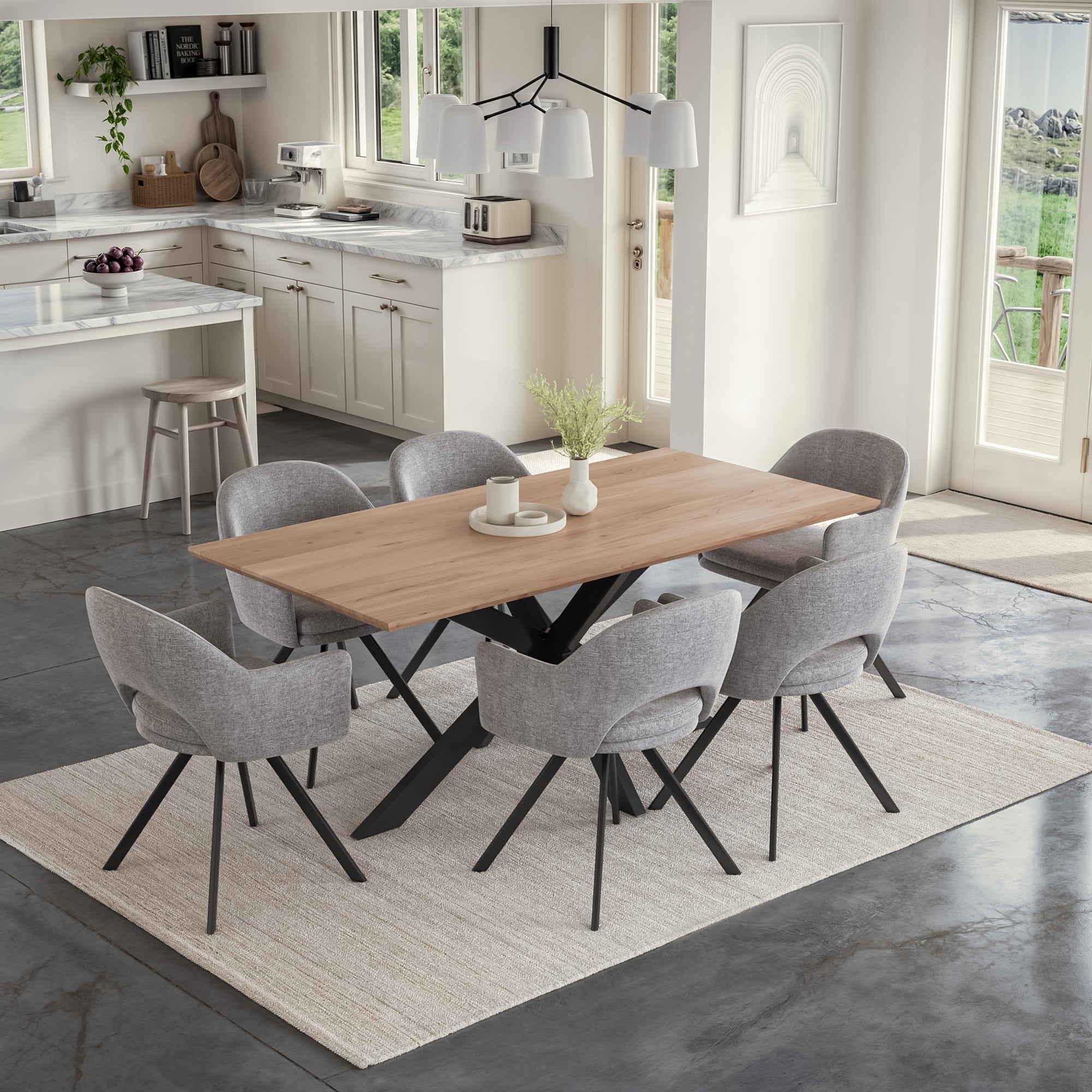 #naturfarben #120x80 #spider-gestellschwarz