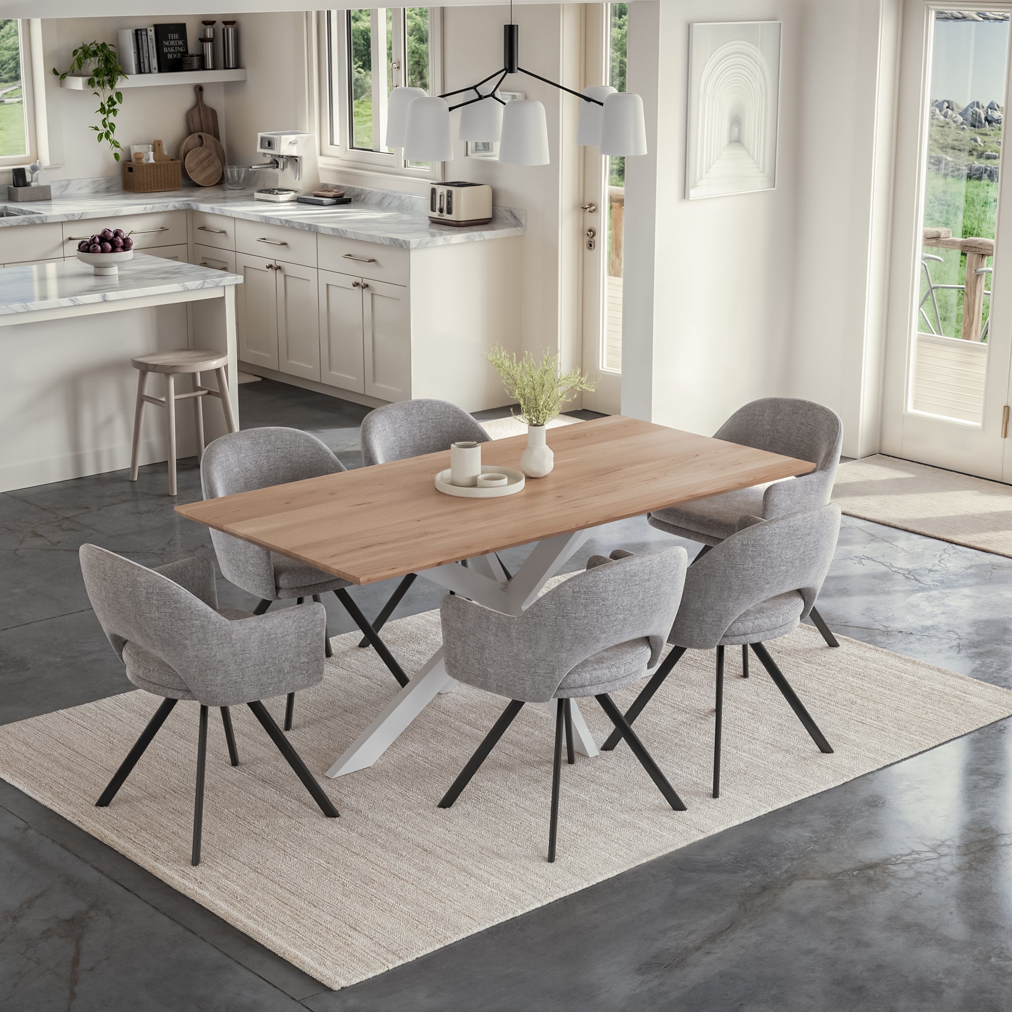 #naturfarben #200x100 #spider-gestellweiß