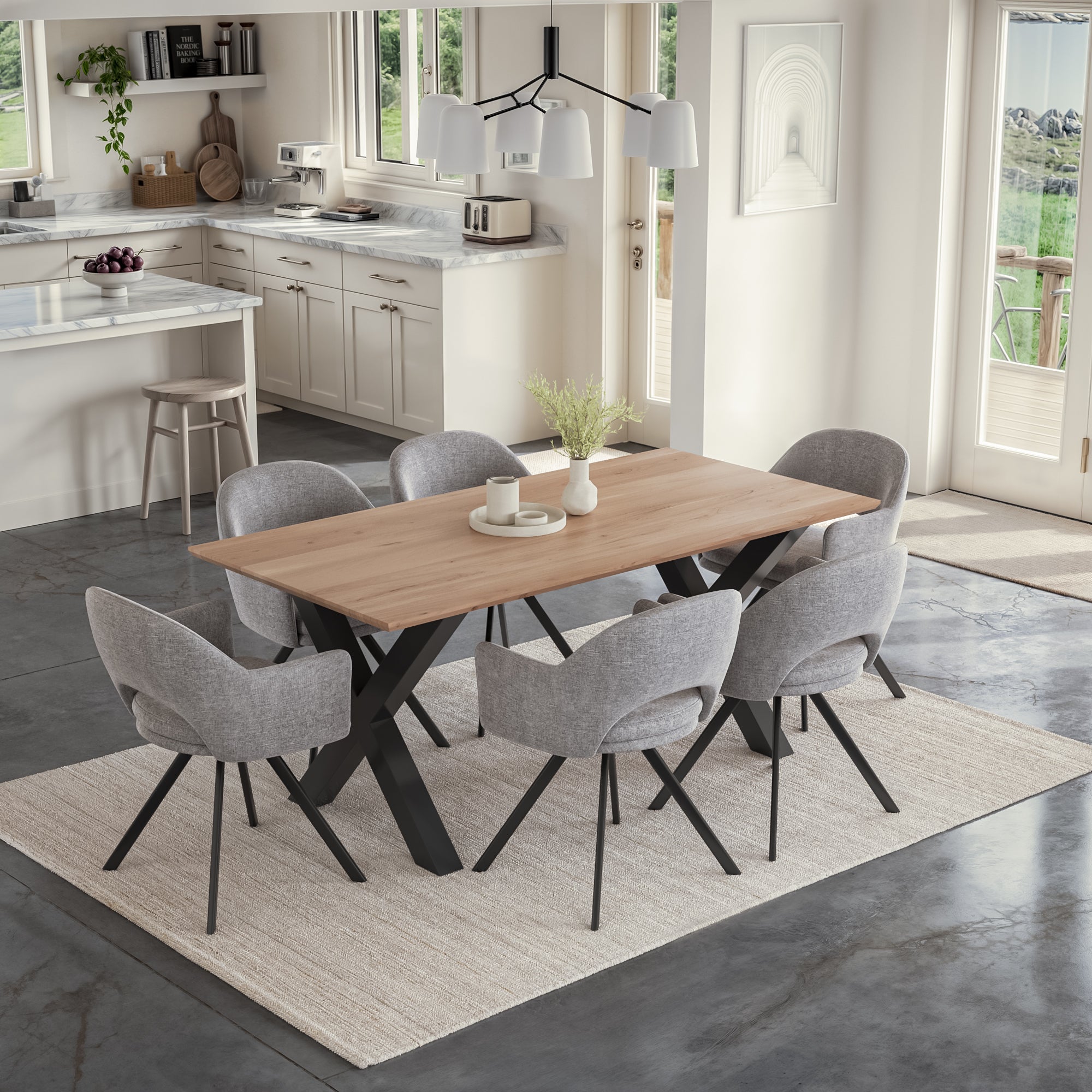 #naturfarben #120x80 #x-gestellschwarz