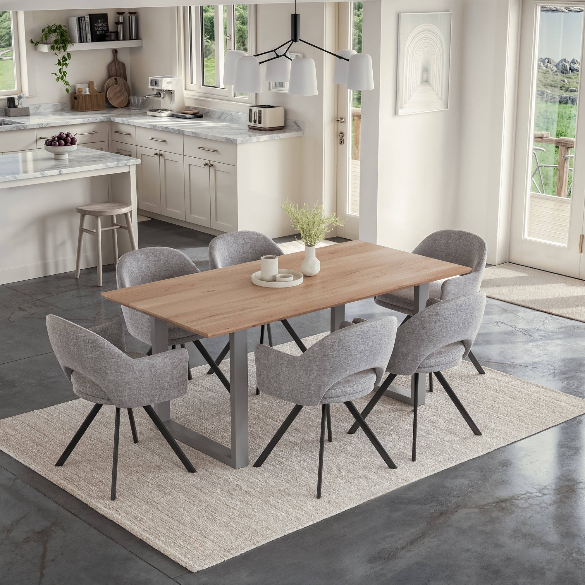 #naturfarben #140x80 #u-gestellsilber