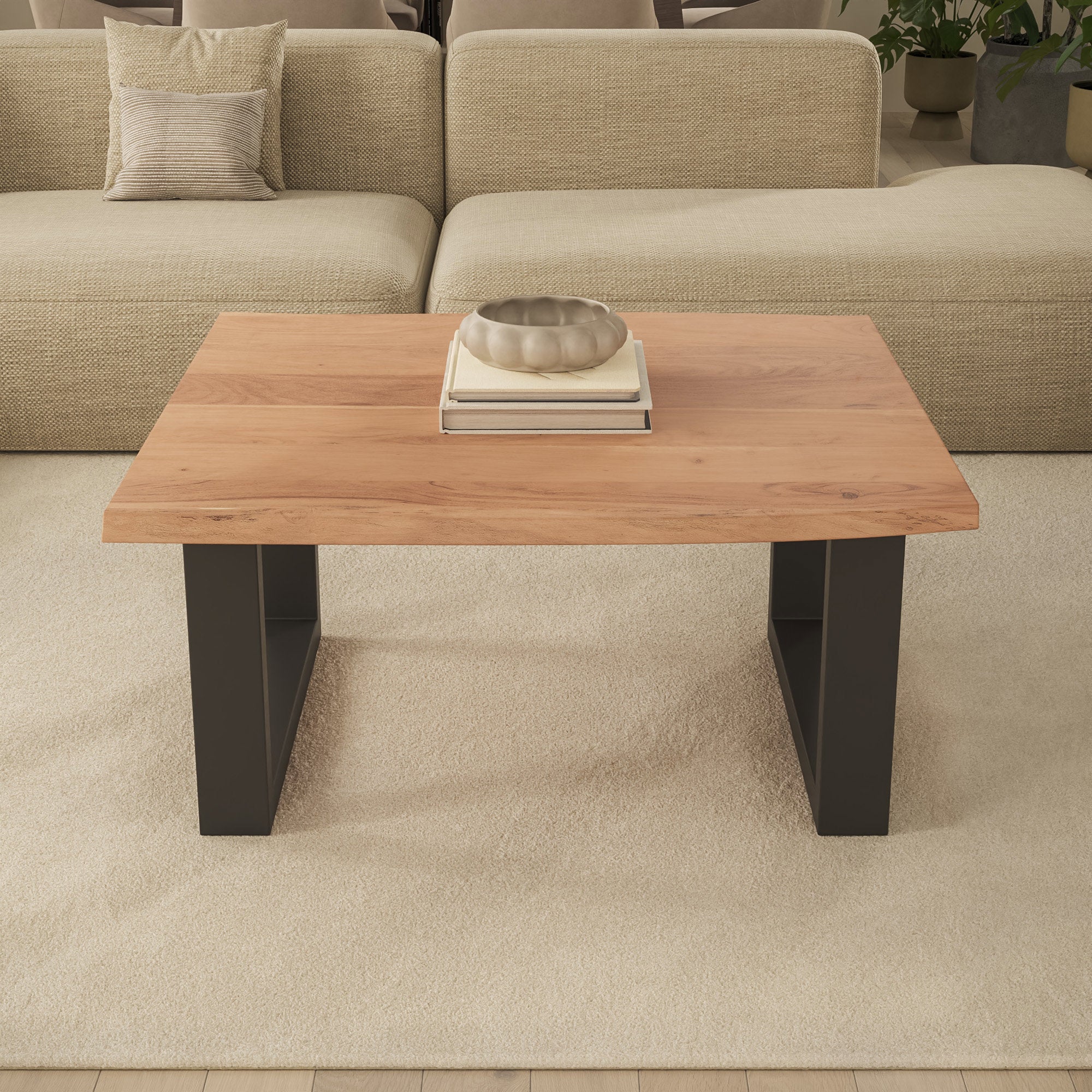 | #Farbe_naturfarben | #Größe_80x80 | #Gestell_U-Gestell Schwarz