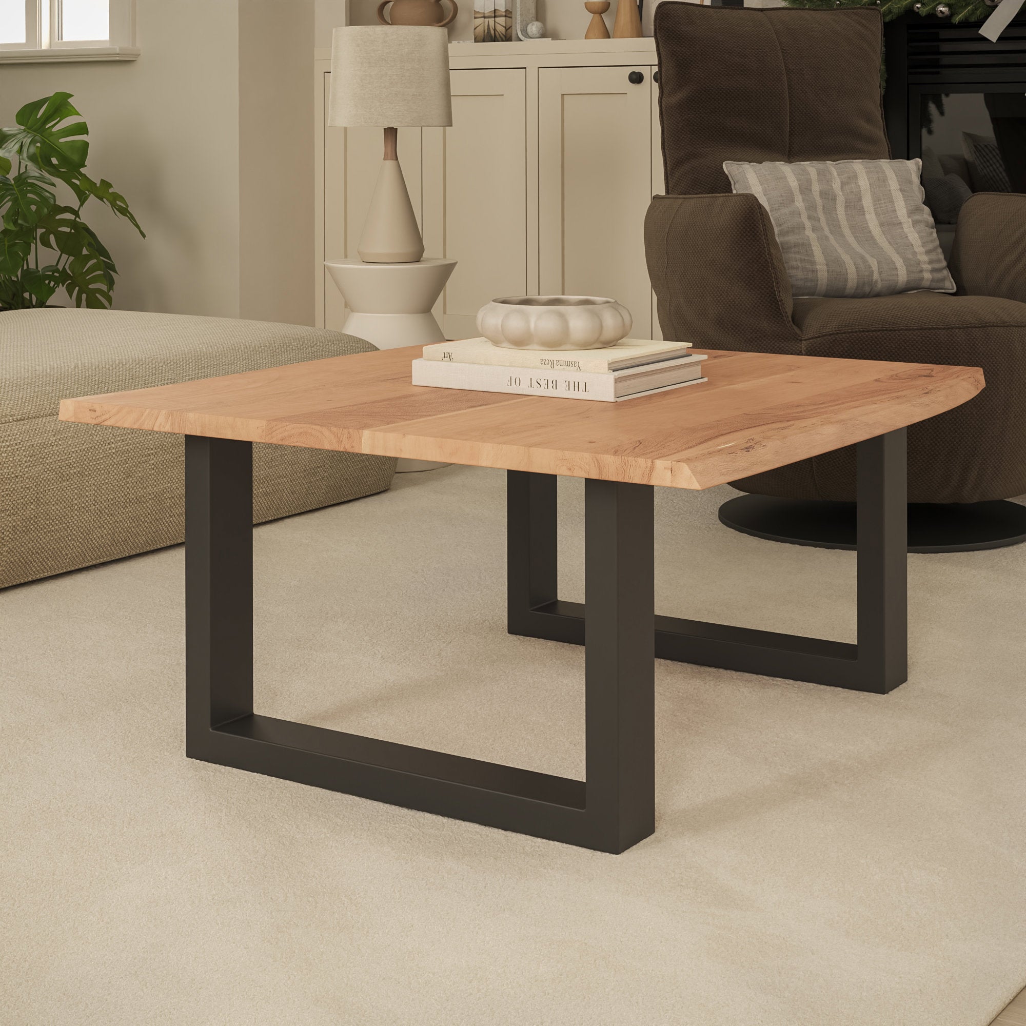#naturfarben #90x90 #u-gestellschwarz