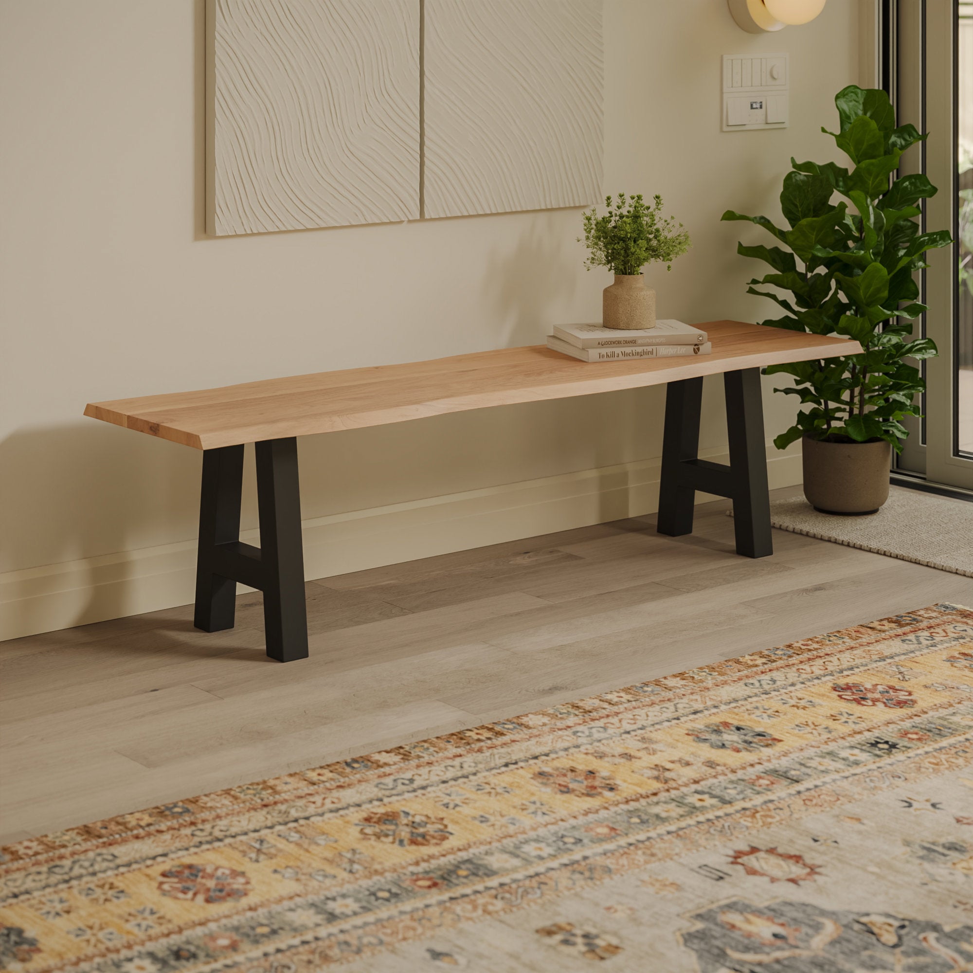 #akazienaturfarben #180cm #a-gestellschwarz