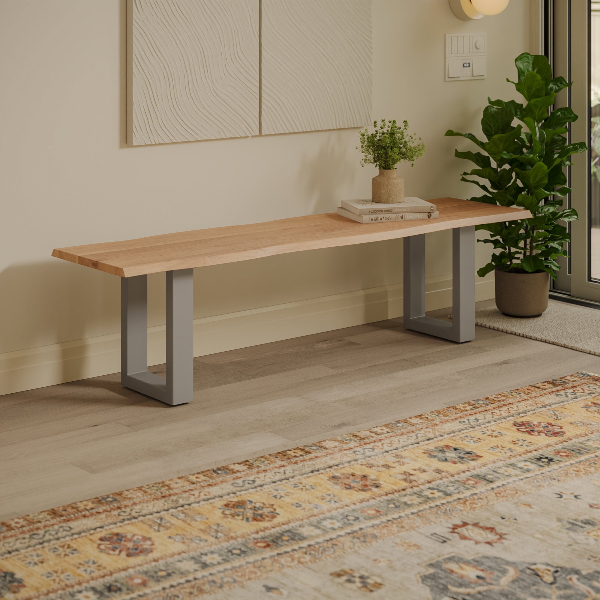 #akazienaturfarben #160cm #u-gestellsilber