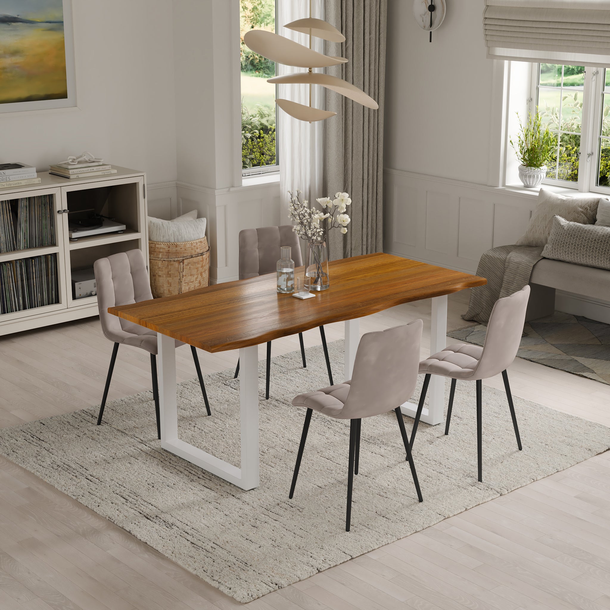 | #Farbe_cognacfarben | #Größe_80x80 | #Gestell_U-Gestell Weiß