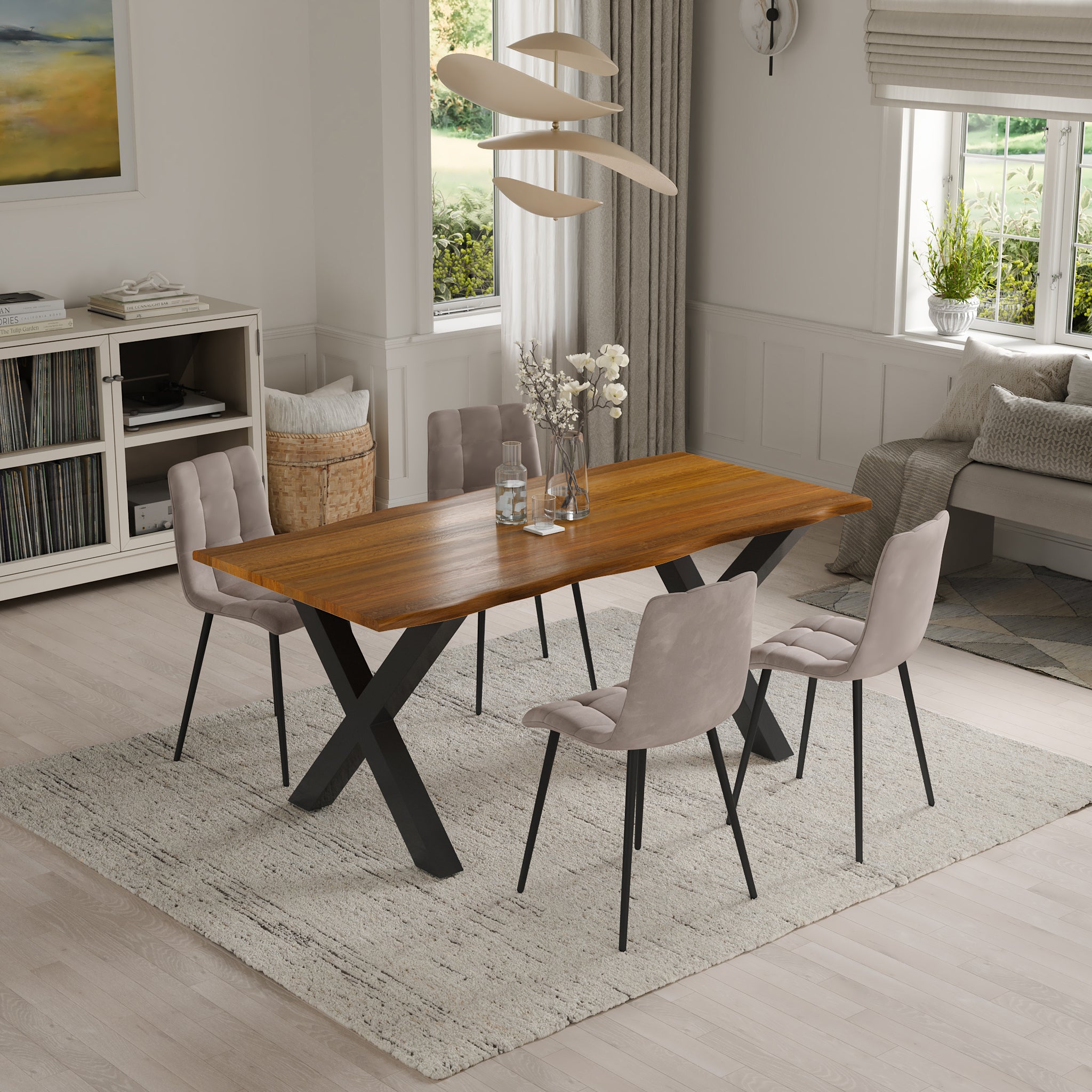 | #Farbe_cognacfarben | #Größe_180x90 | #Gestell_X-Gestell Schwarz