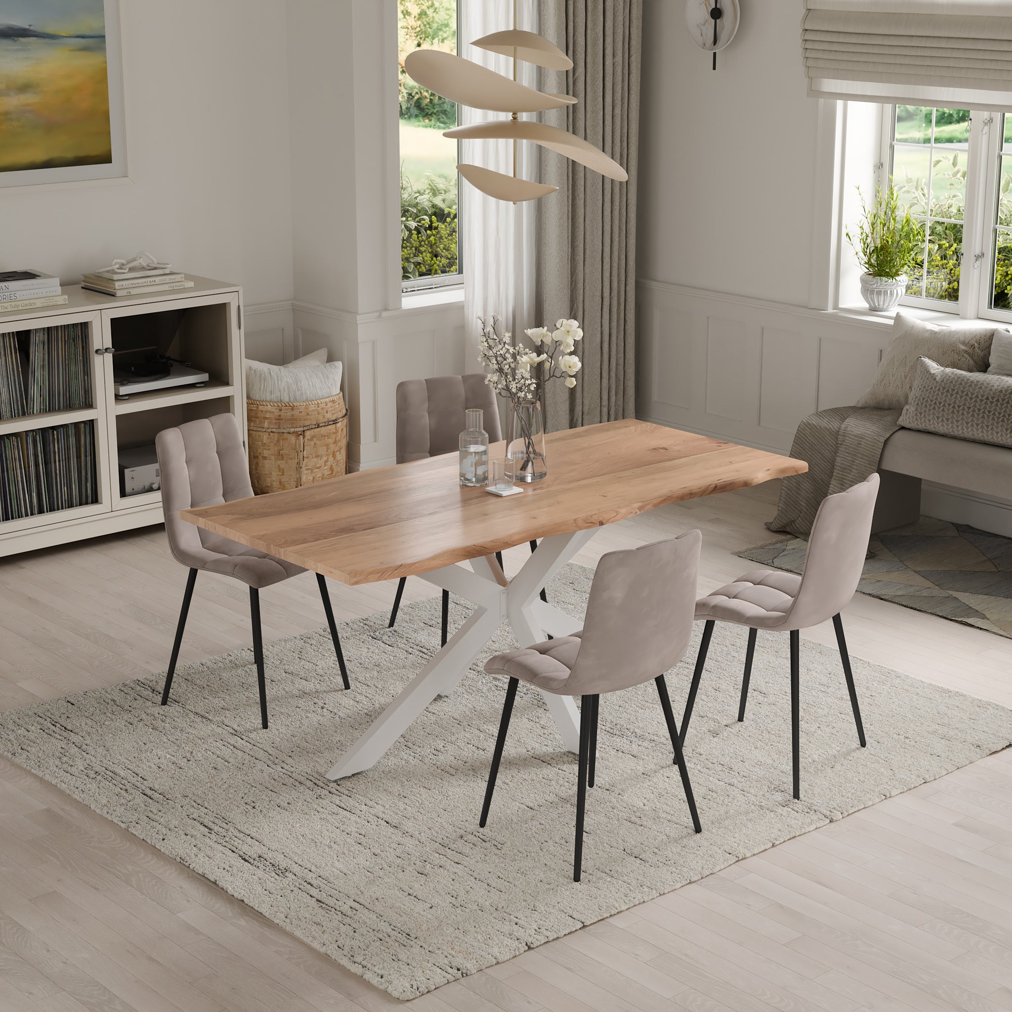 | #Farbe_naturfarben | #Größe_180x90 | #Gestell_Spider-Gestell Weiß