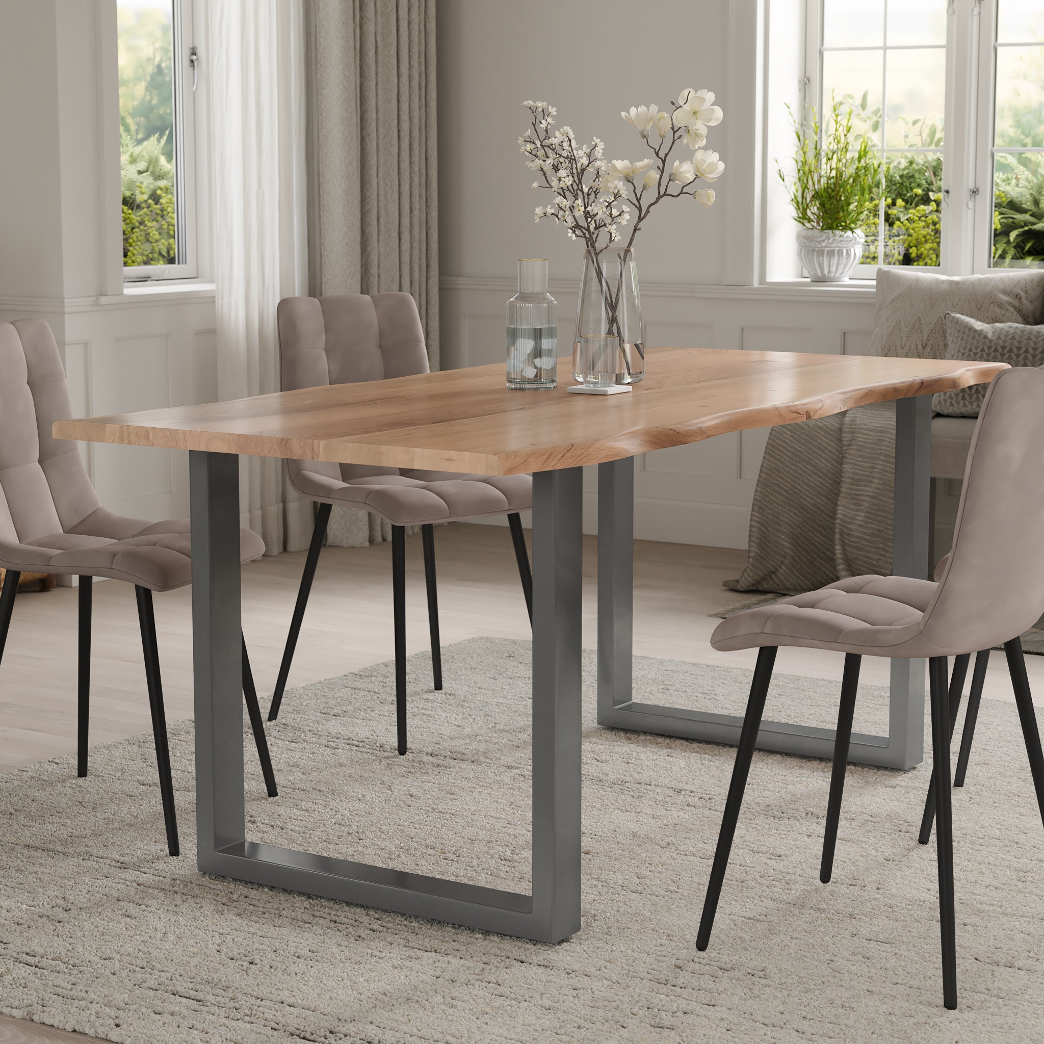 #naturfarben #140x80 #u-gestellsilber
