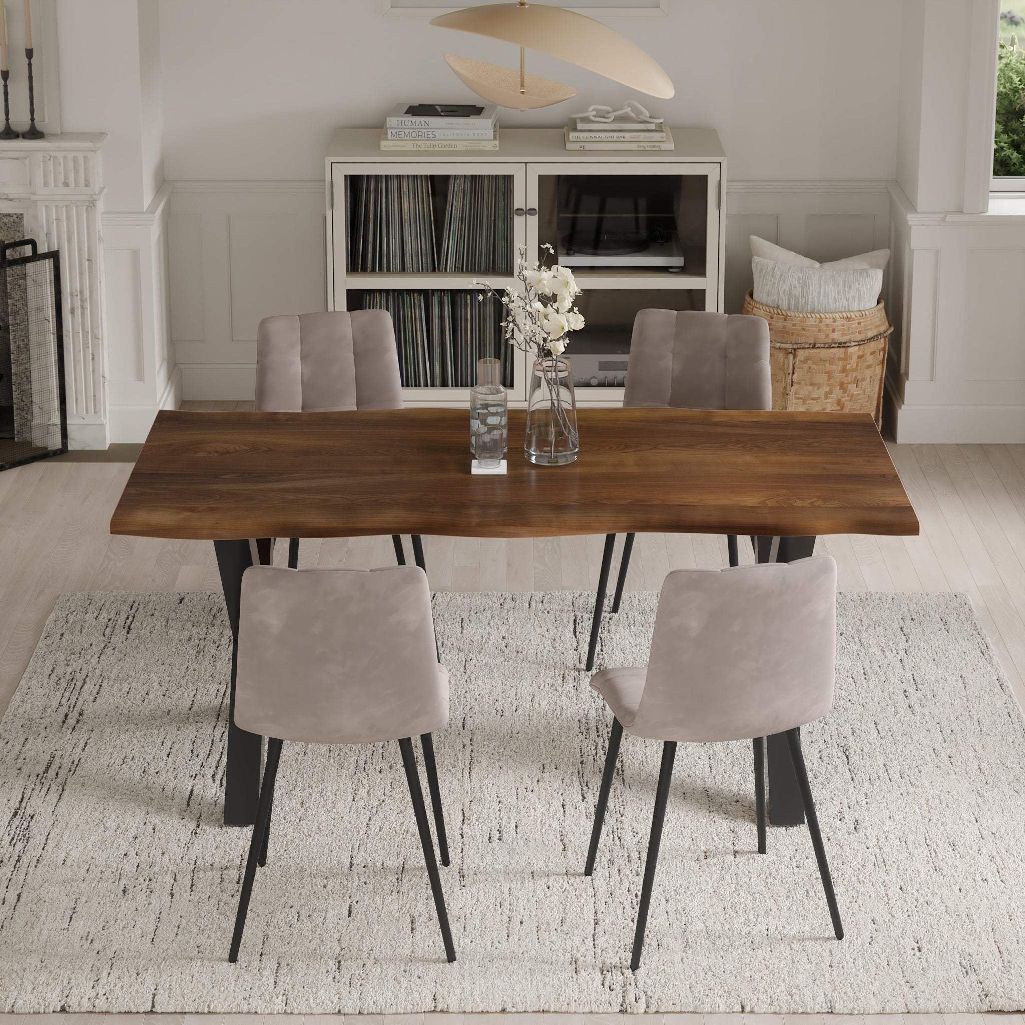 | #Farbe_nussbaumfarben | #Größe_220 cm | #Gestell_X-Gestell Schwarz