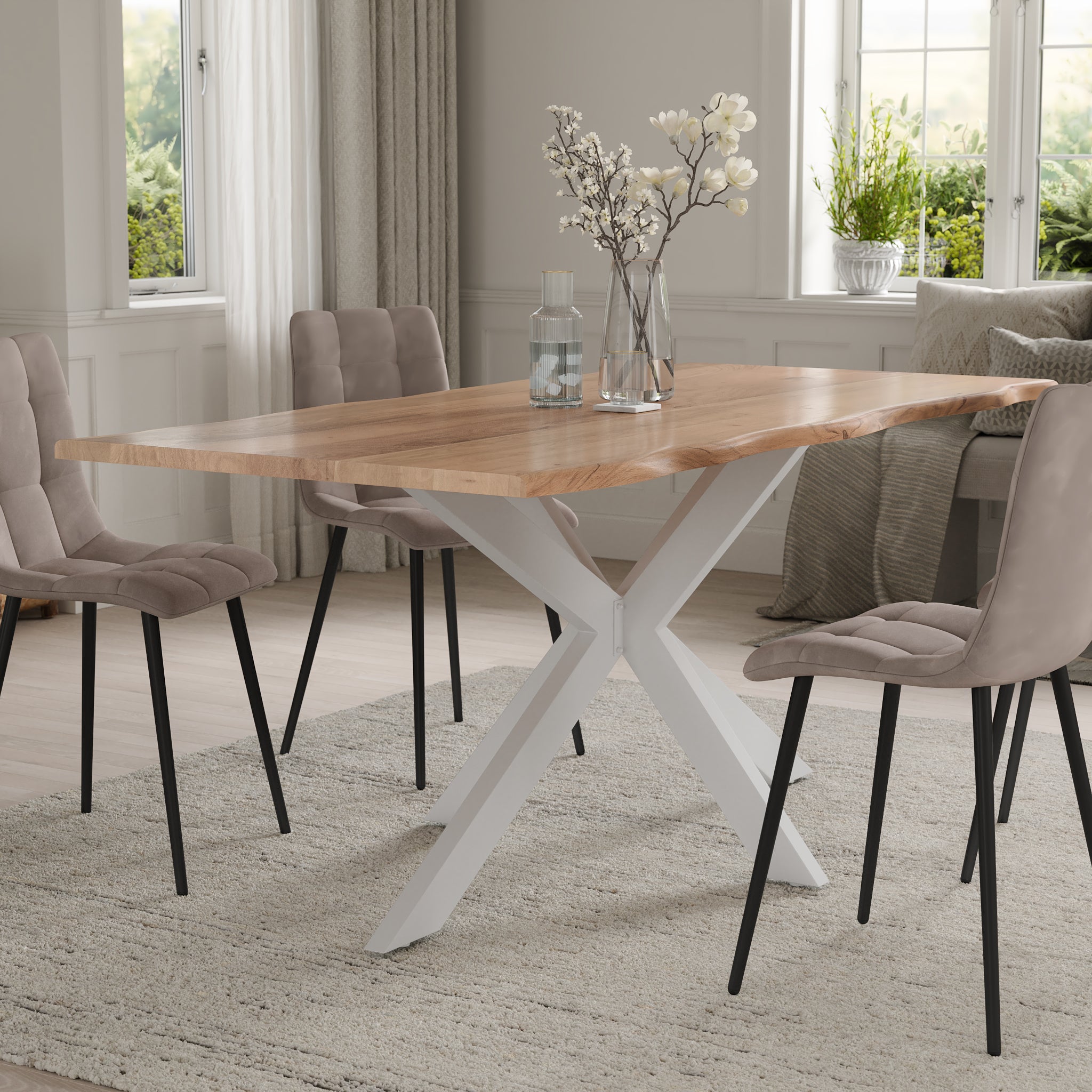 | #Farbe_naturfarben | #Größe_220 cm | #Gestell_Spider-Gestell Weiß