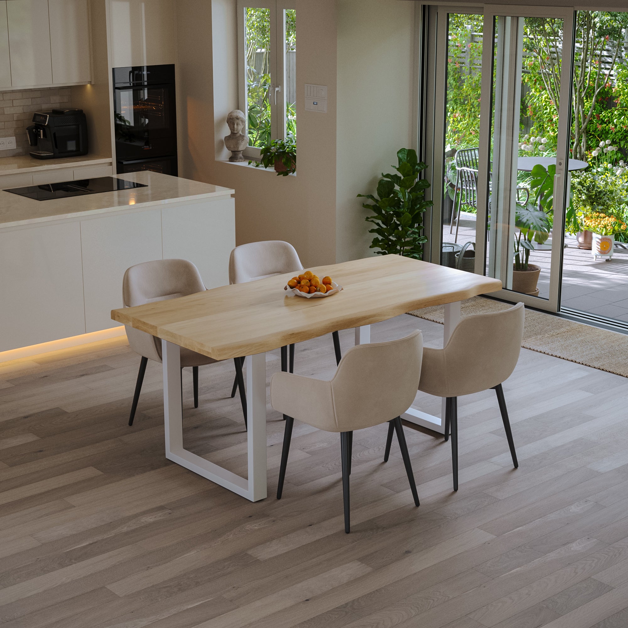 | #Farbe_eichefarben | #Größe_120 cm | #Gestell_U-Gestell Weiß