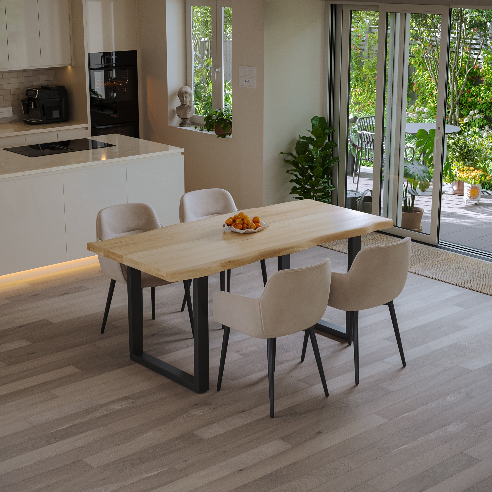 | #Farbe_eichefarben | #Größe_120 cm | #Gestell_U-Gestell Schwarz