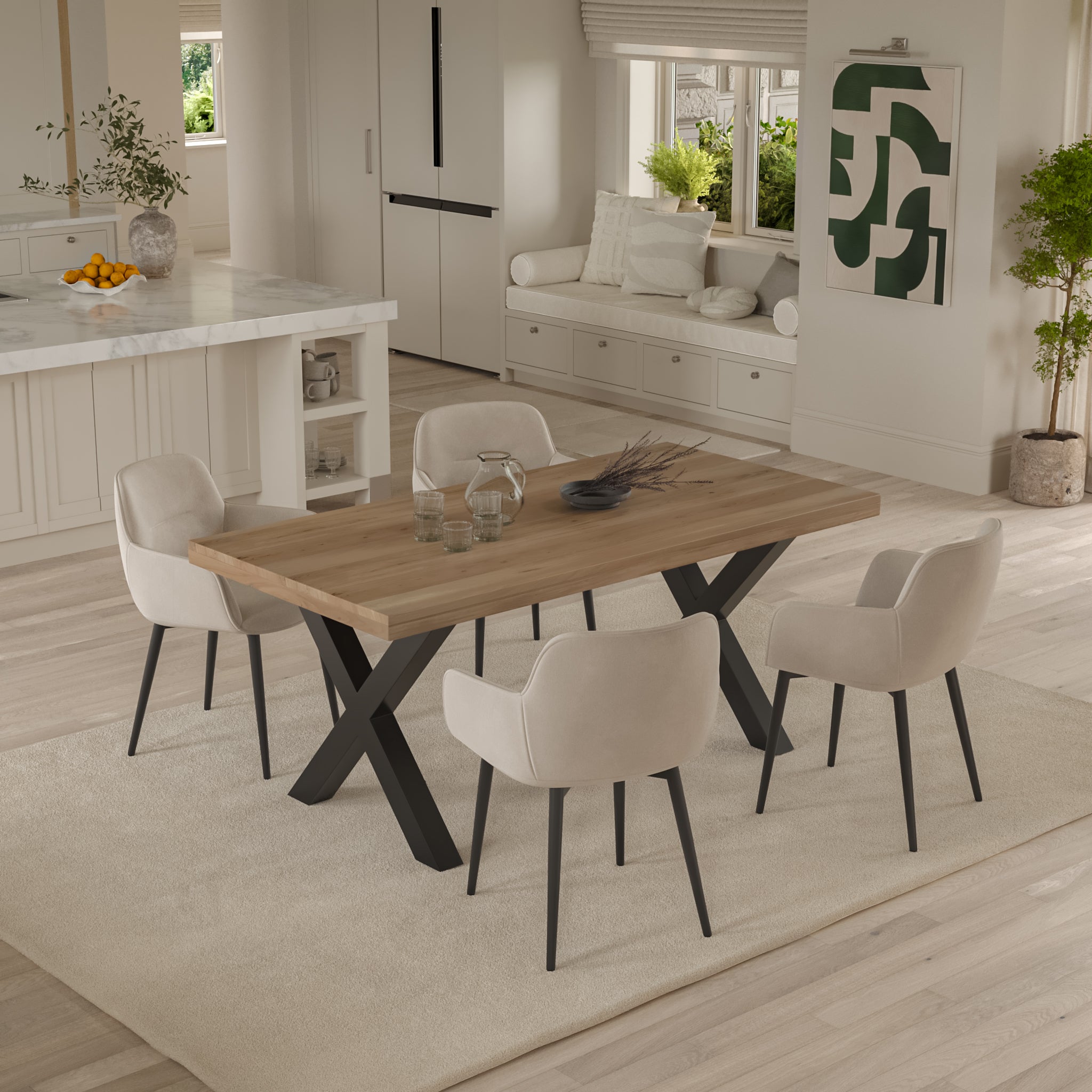 #akazienaturfarben #120x80 #x-gestellschwarz