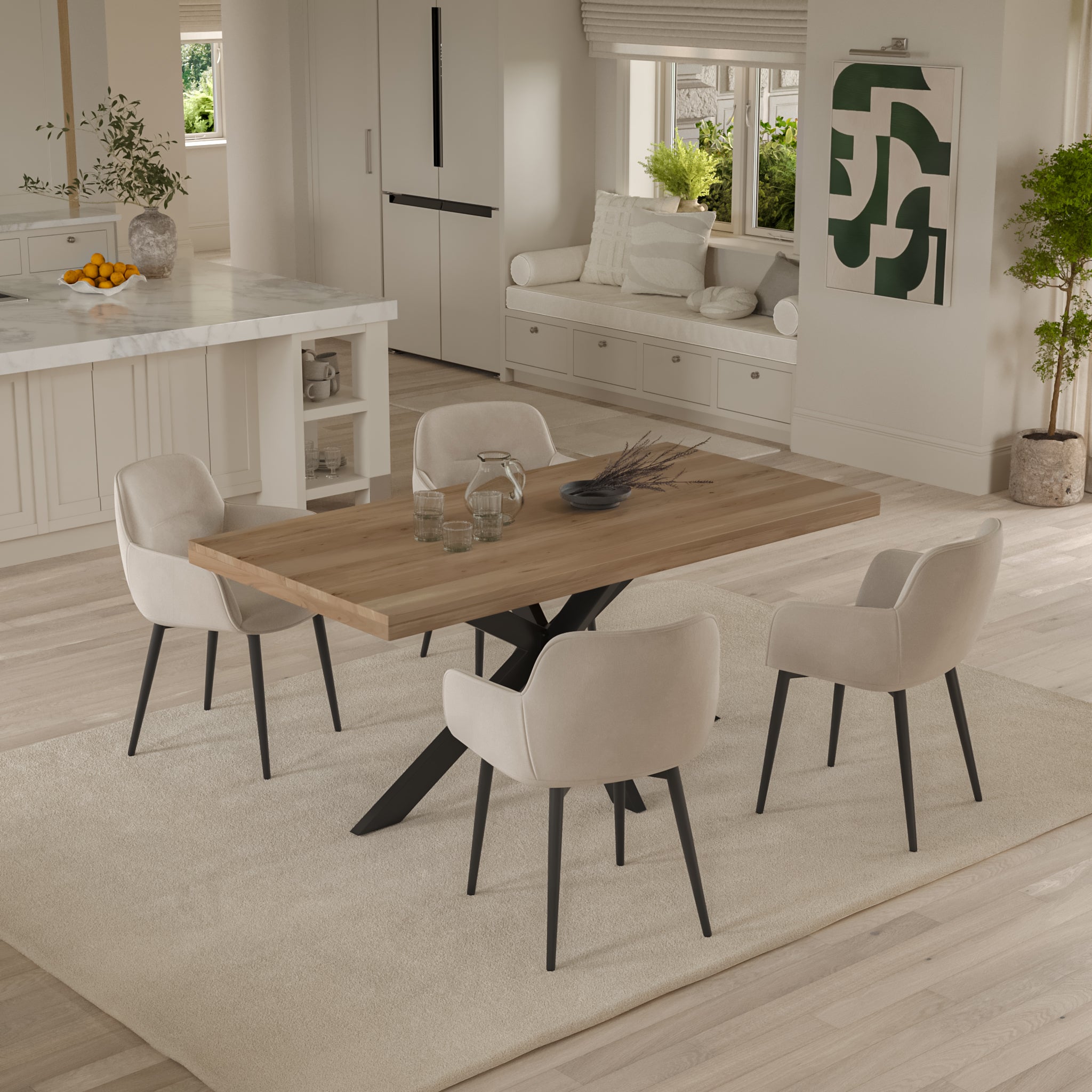 #akazienaturfarben #160x85 #spider-gestellschwarz